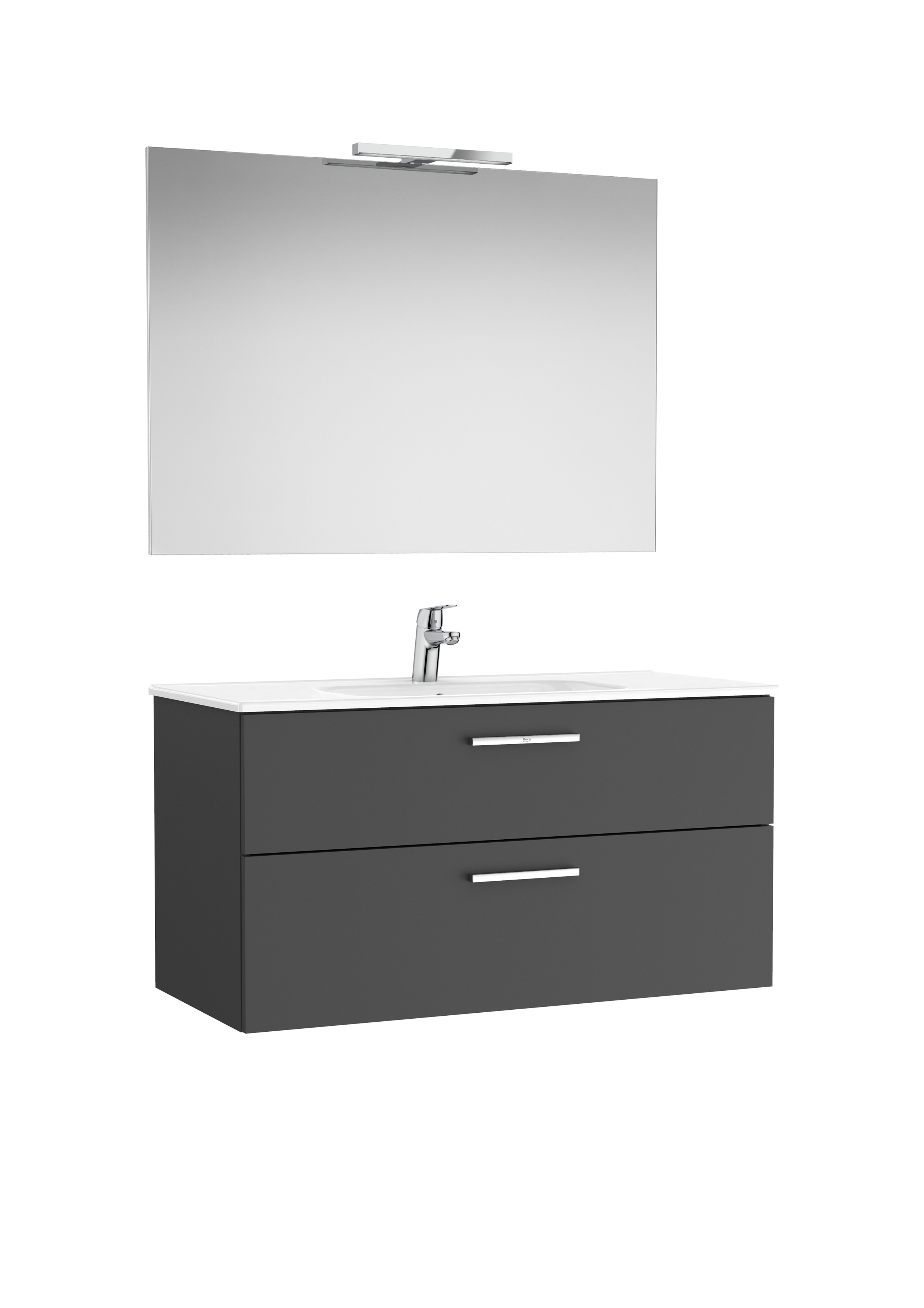 Victoria pack 2 tiroirs 1000mm gris anthracite