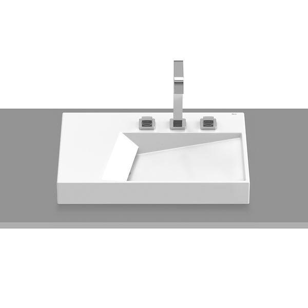 Horizon vasque à poser geometric 600x420 mm blanc brillant