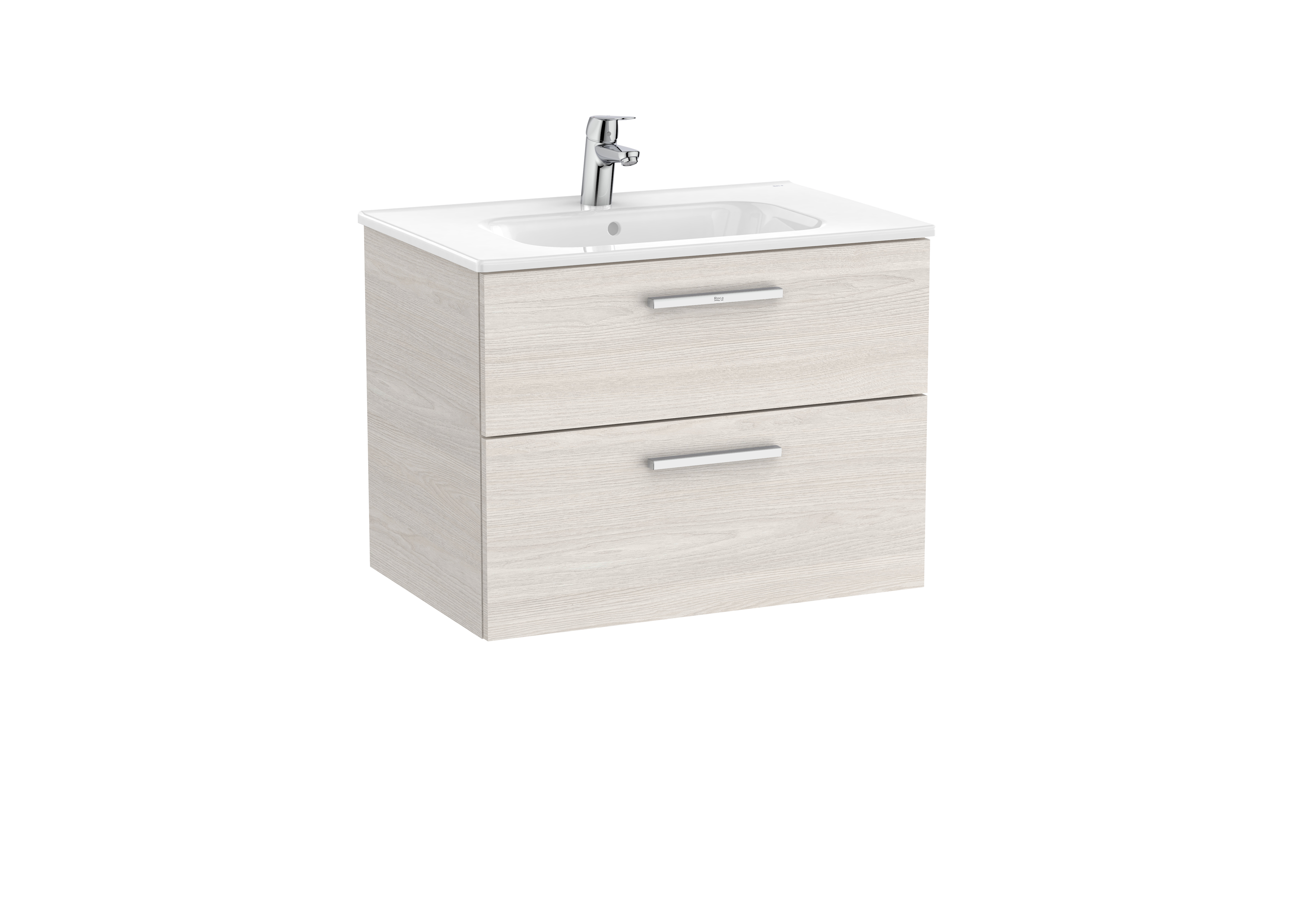 Victoria unik meuble 2 tiroirs + lavabo 700mm frêne nordic