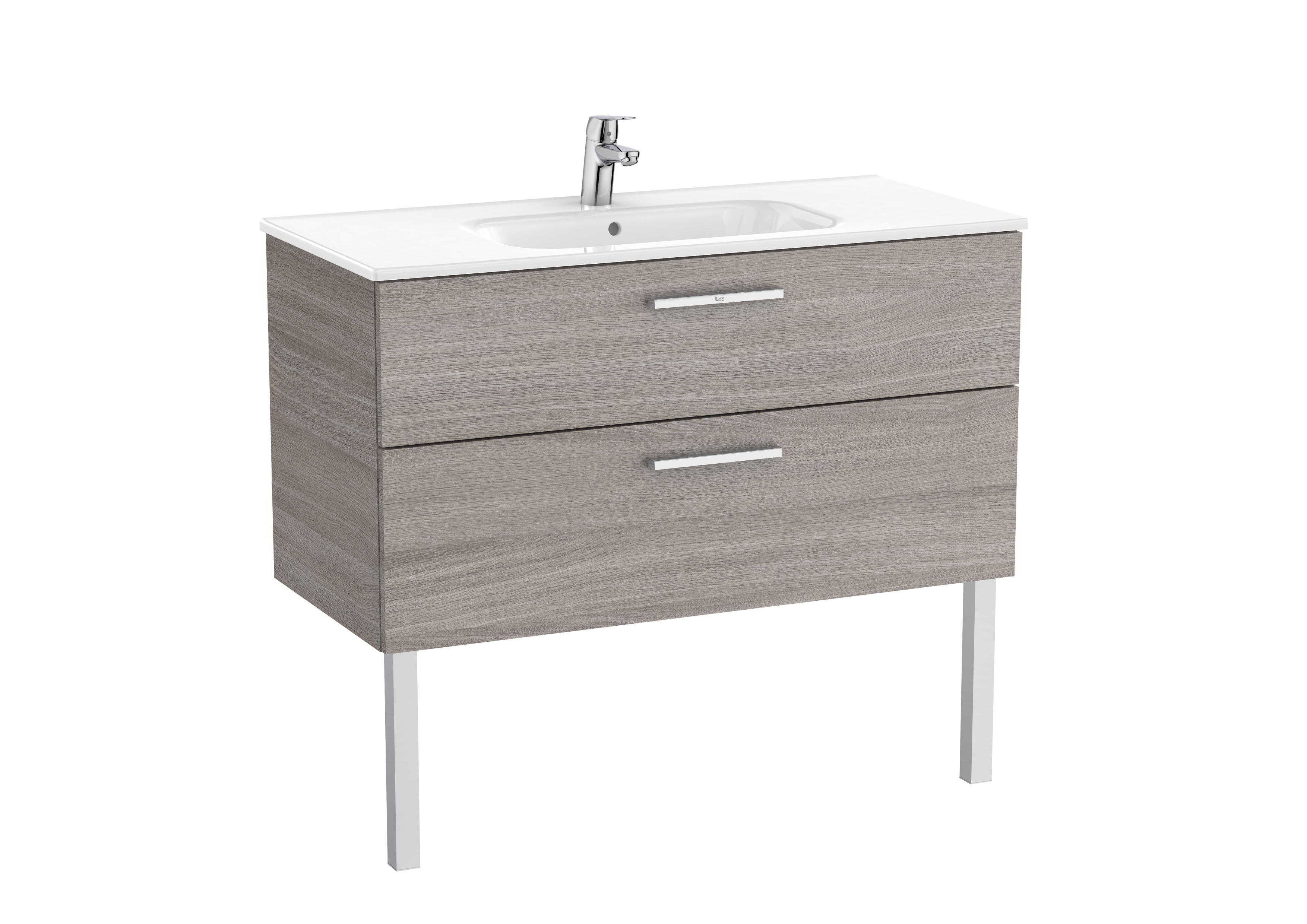 Victoria unik meuble 2 tiroirs + lavabo 1000mm city oak