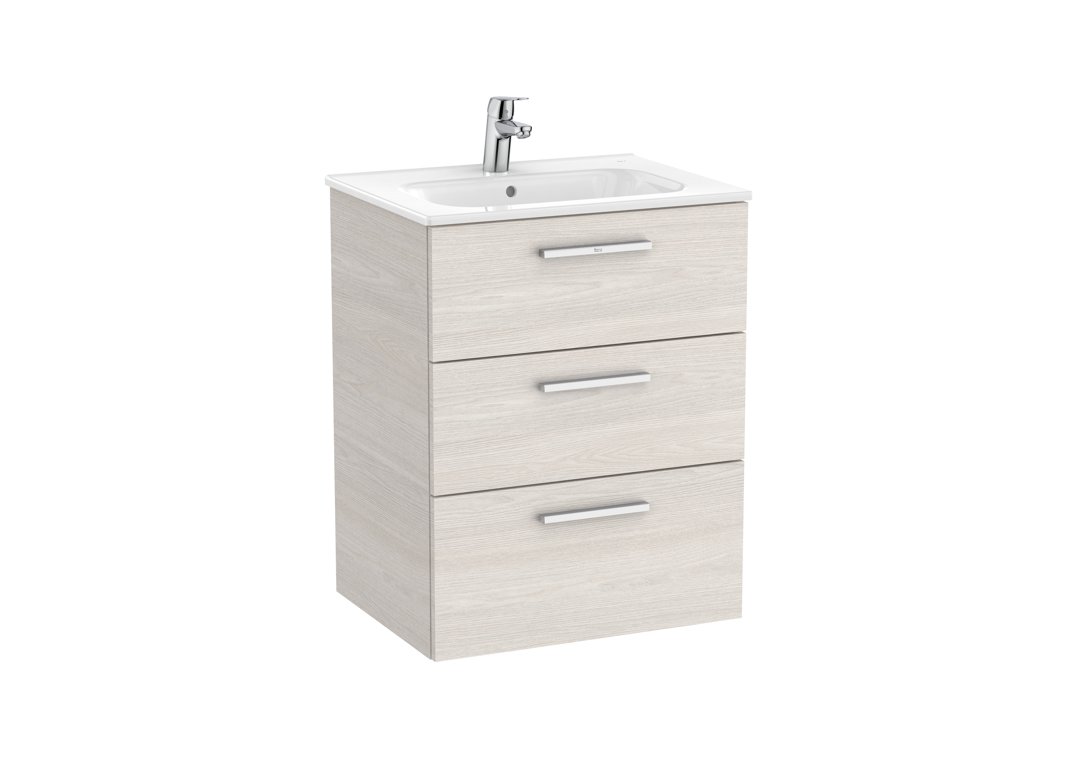 Victoria unik meuble 3 tiroirs + lavabo 600mm frêne nordic