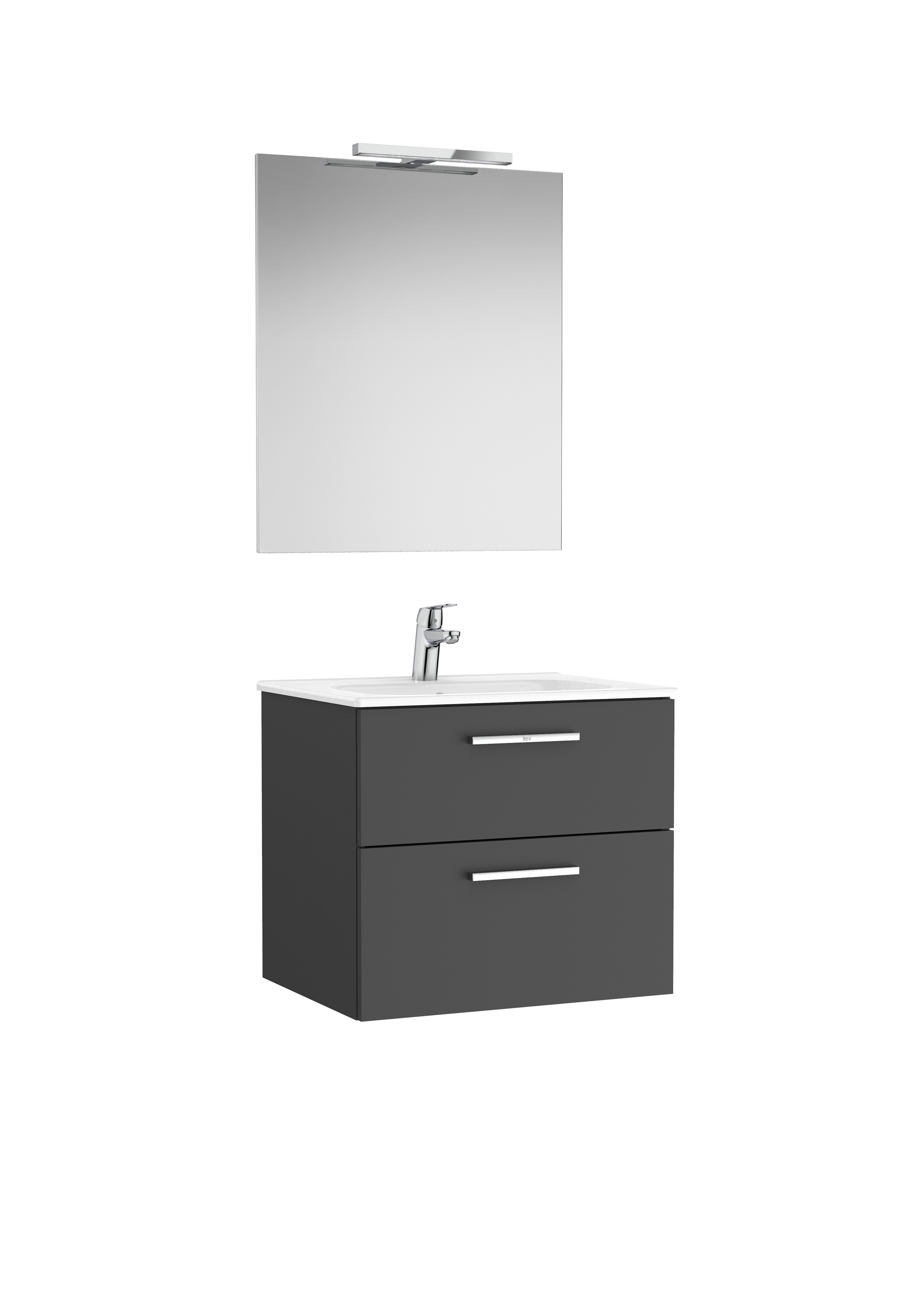 Victoria pack 2 tiroirs 600mm gris anthracite