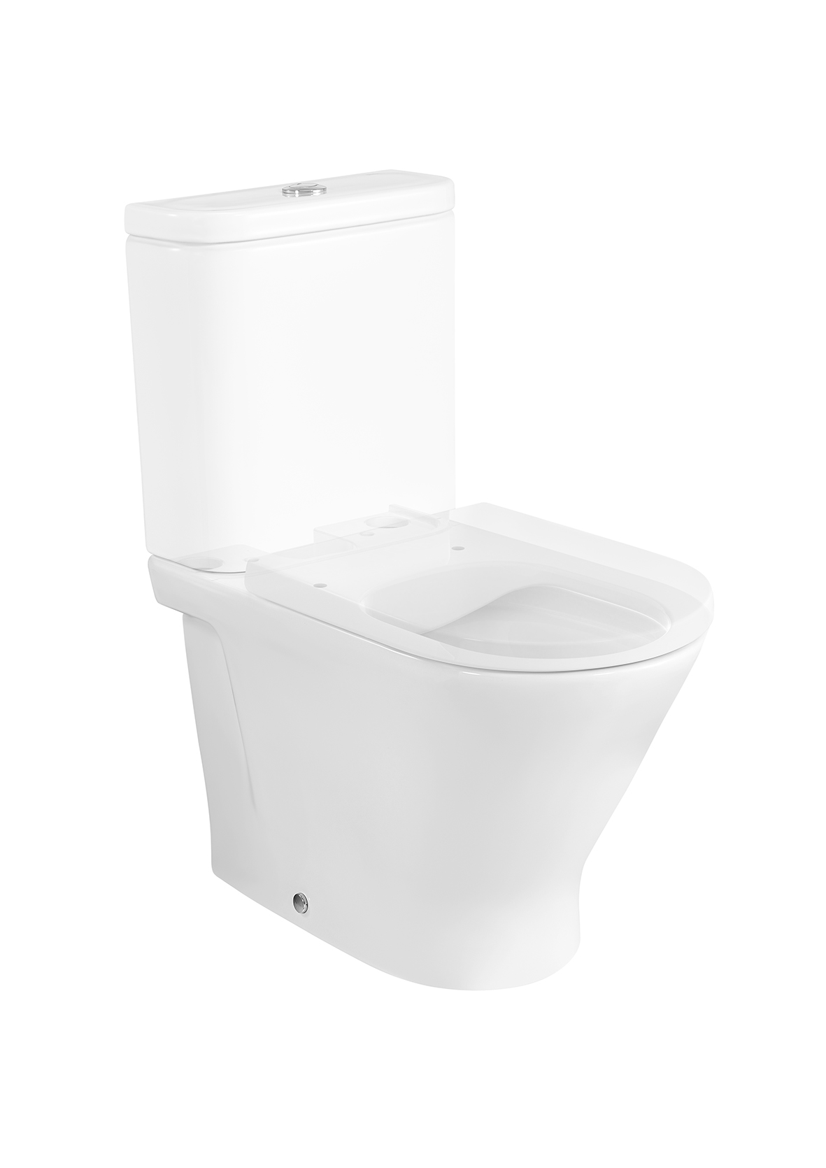 The gap round cuvette au sol compact à évacuation duale sans bride 600mm blanc