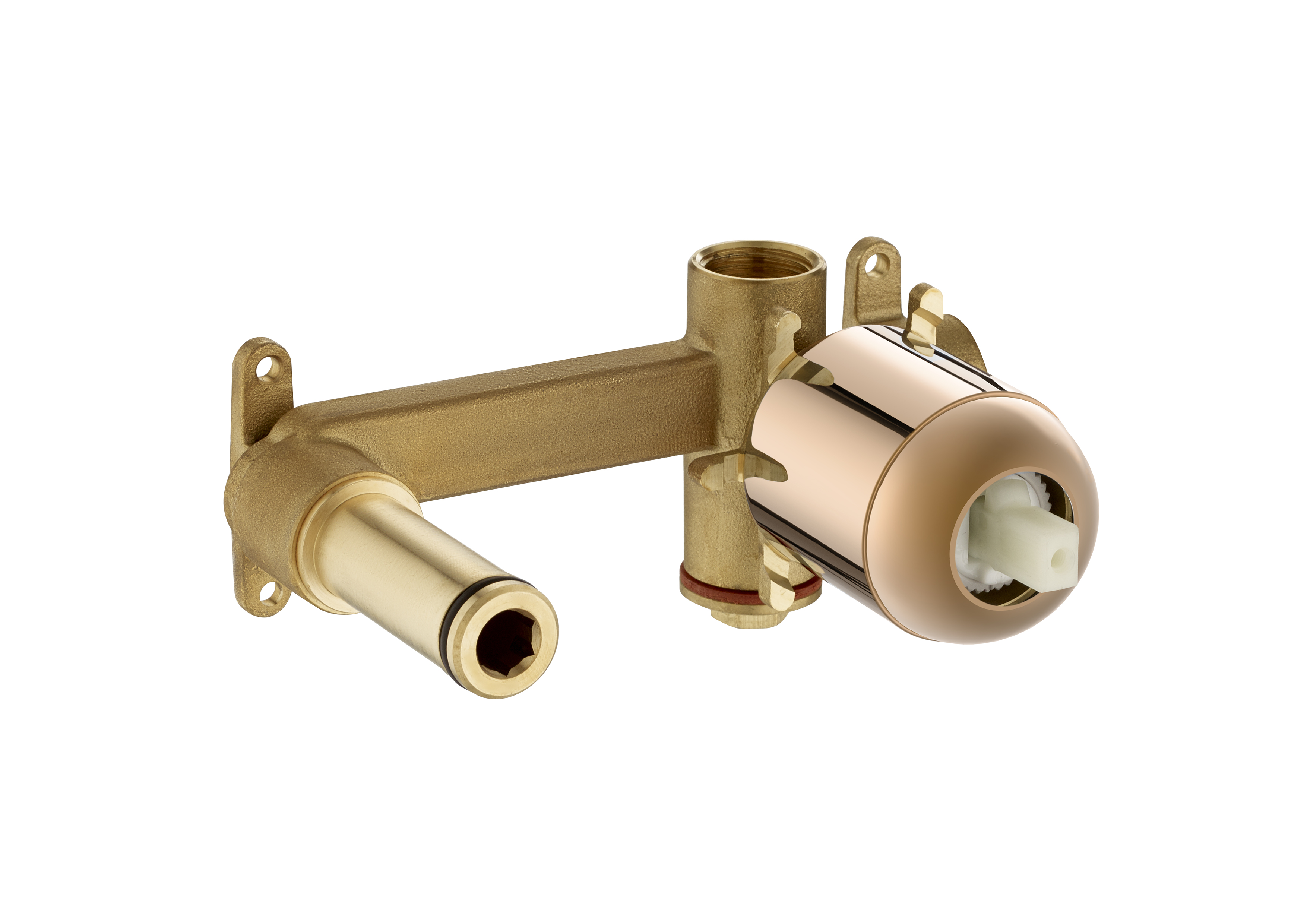 Corps d'encastrement pour robinetterie lavabo mural rose gold
