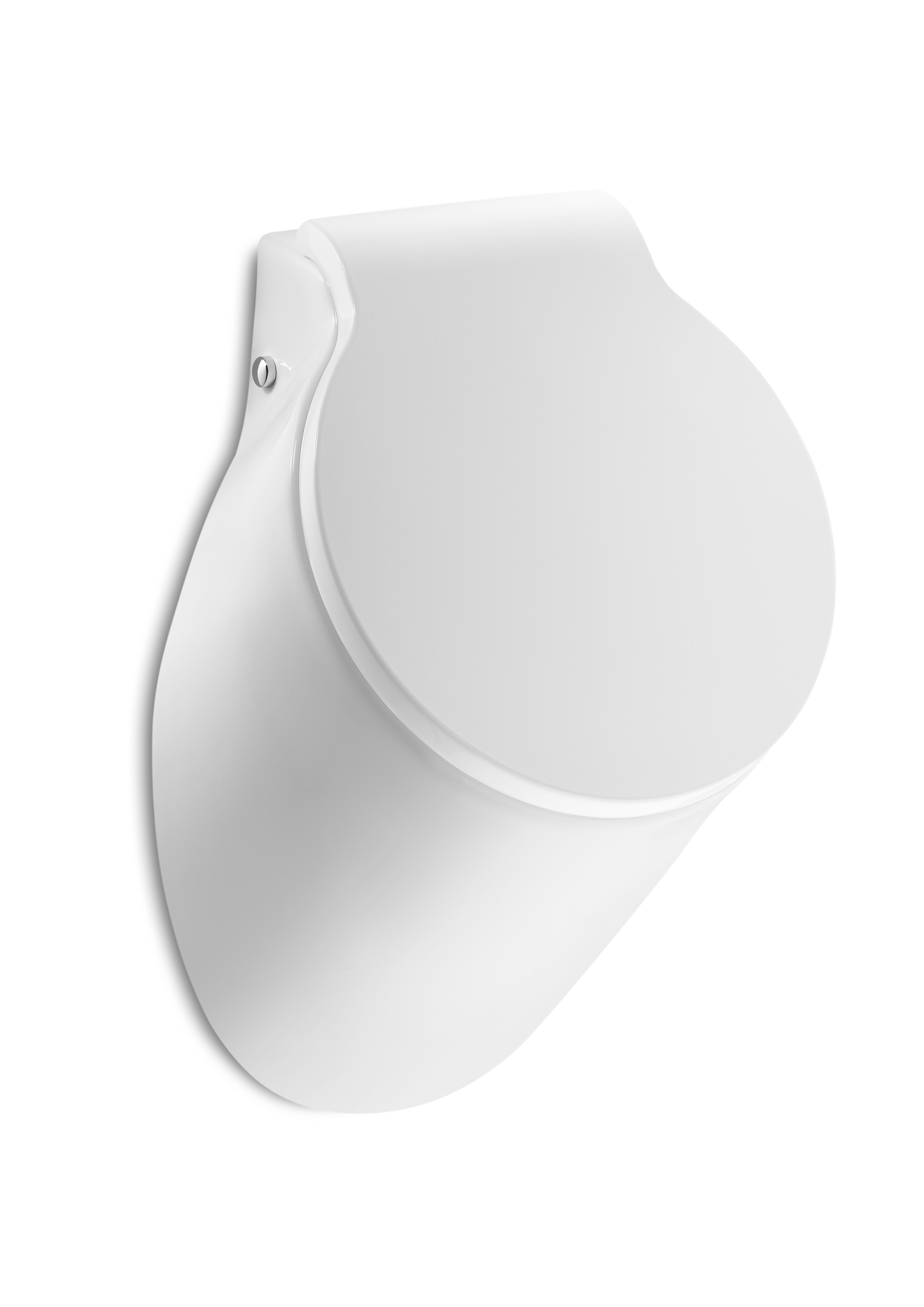 Spun urinoir pour alimentation encastrée par l'arrière avec abattant