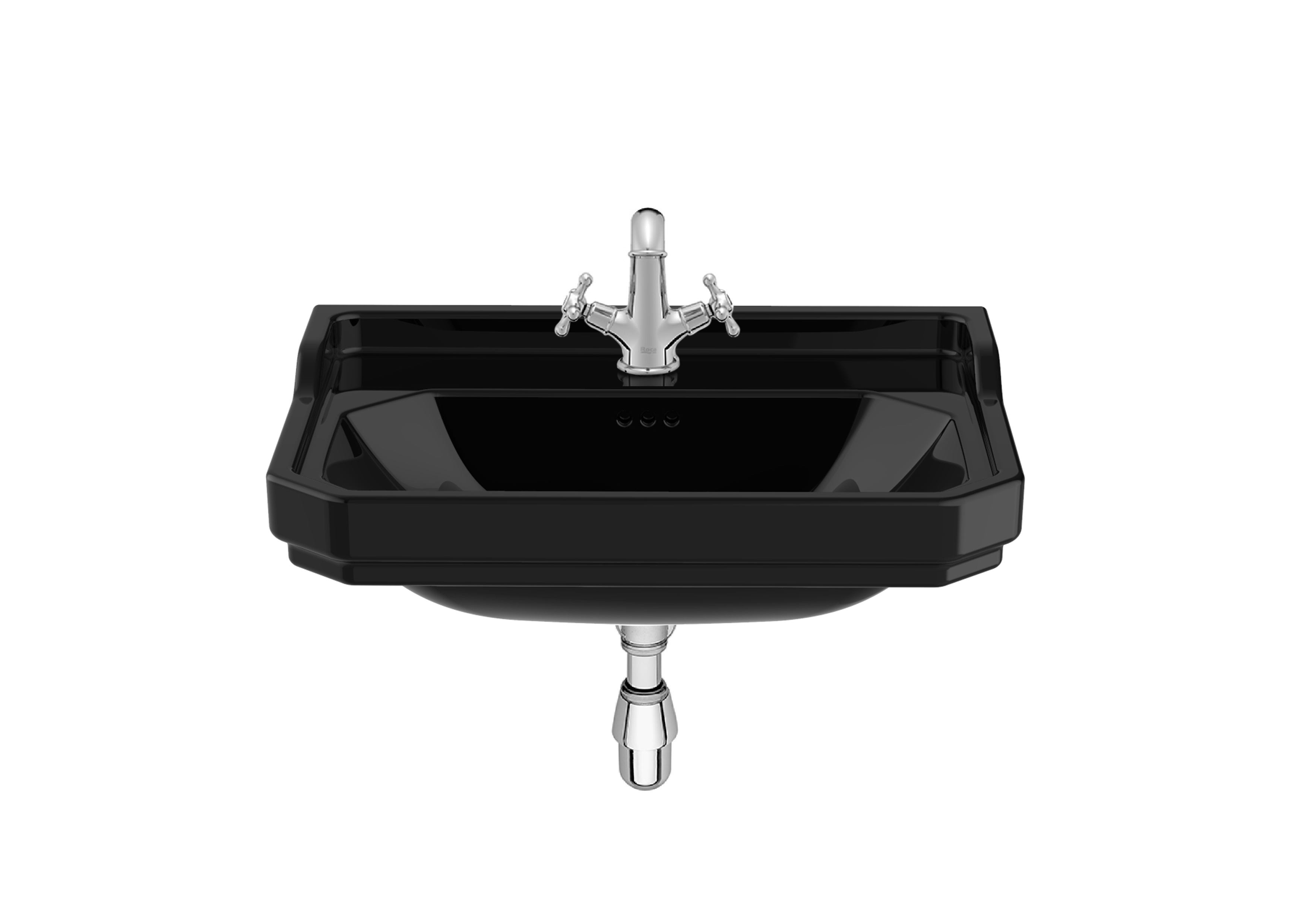 Carmen lavabo mural 650 mm perce 1 trou noir