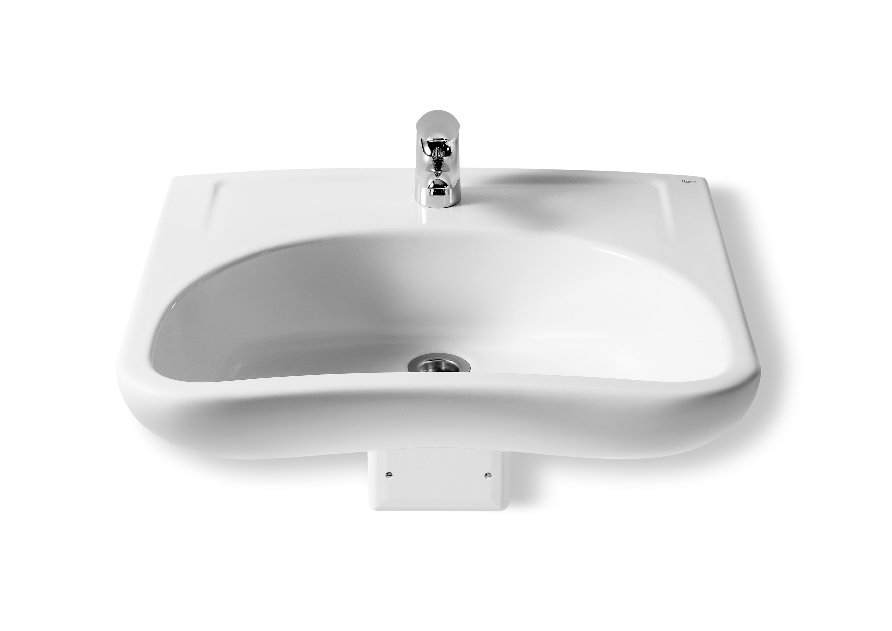 Access lavabo sans trop-plein avec jeu de fixations inclus 640x550 blanc