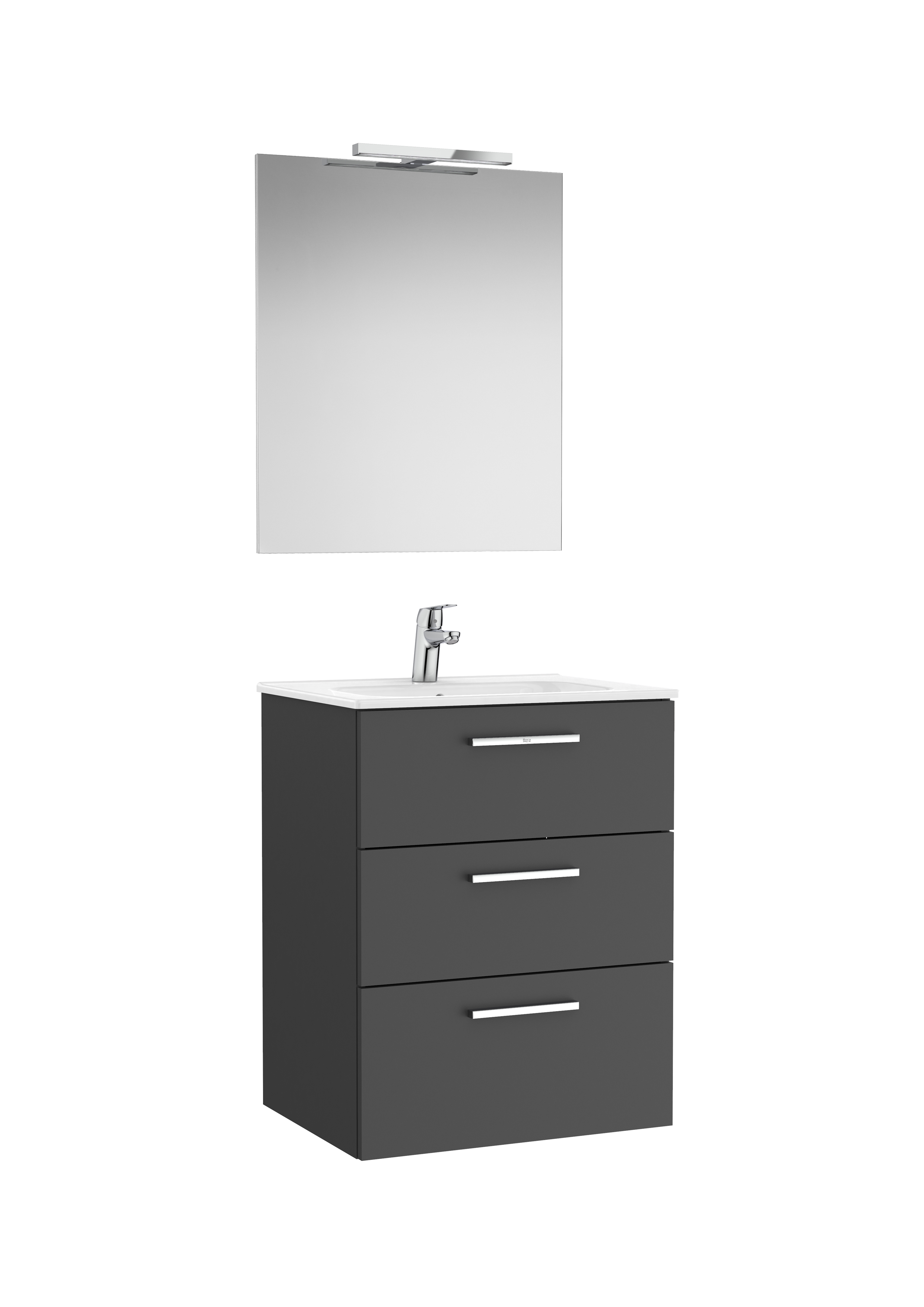 Victoria pack 3 tiroirs 600mm gris anthracite