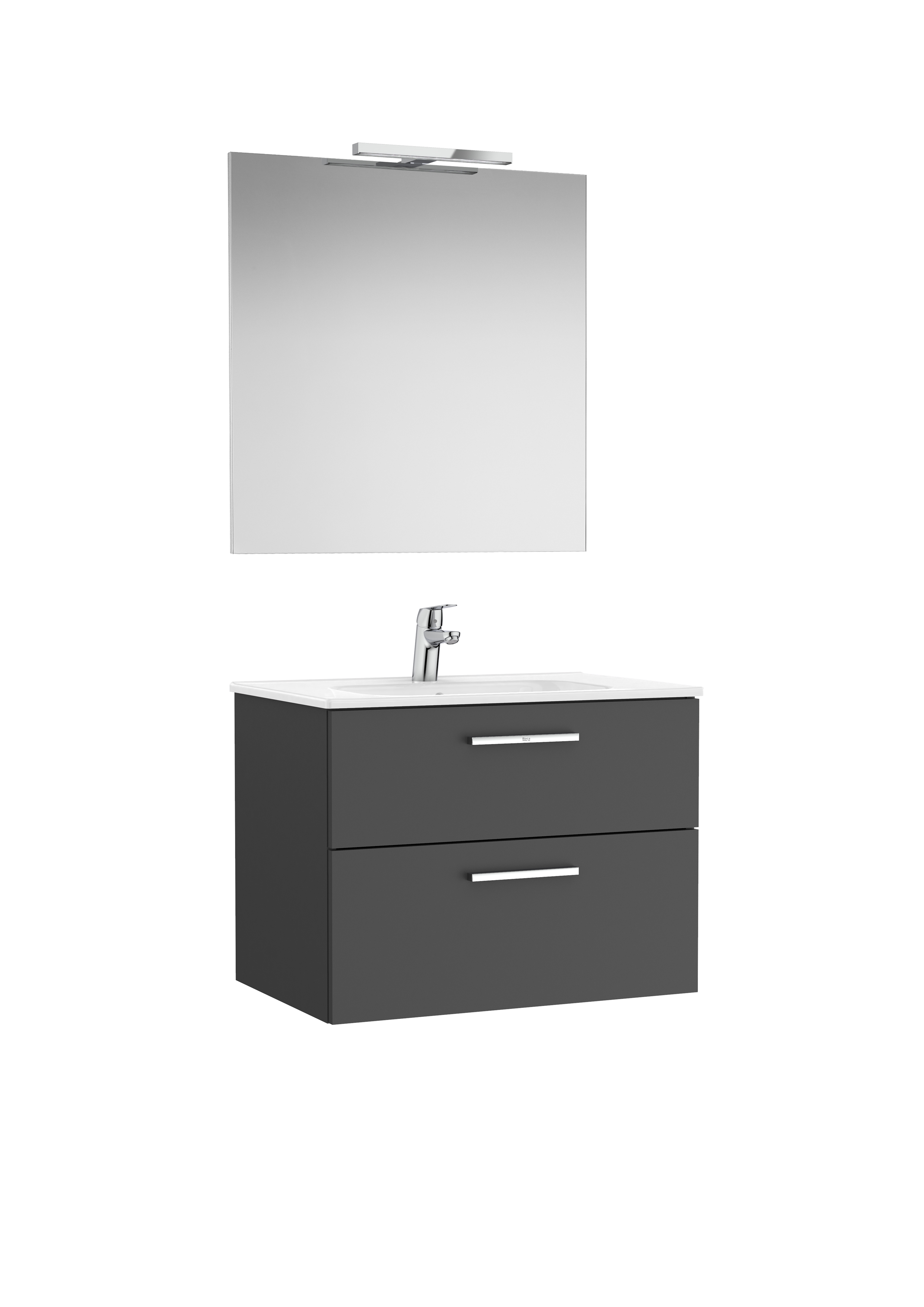 Victoria pack 2 tiroirs 700mm gris anthracite