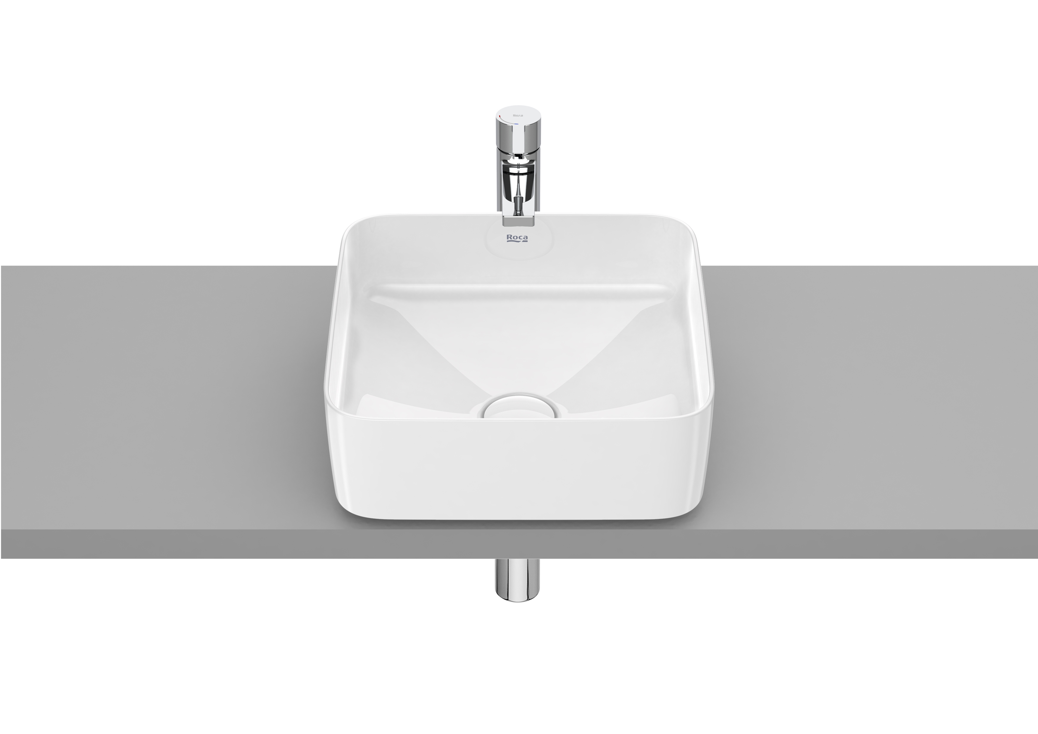 Inspira square lavabo à poser 37x37 blanc