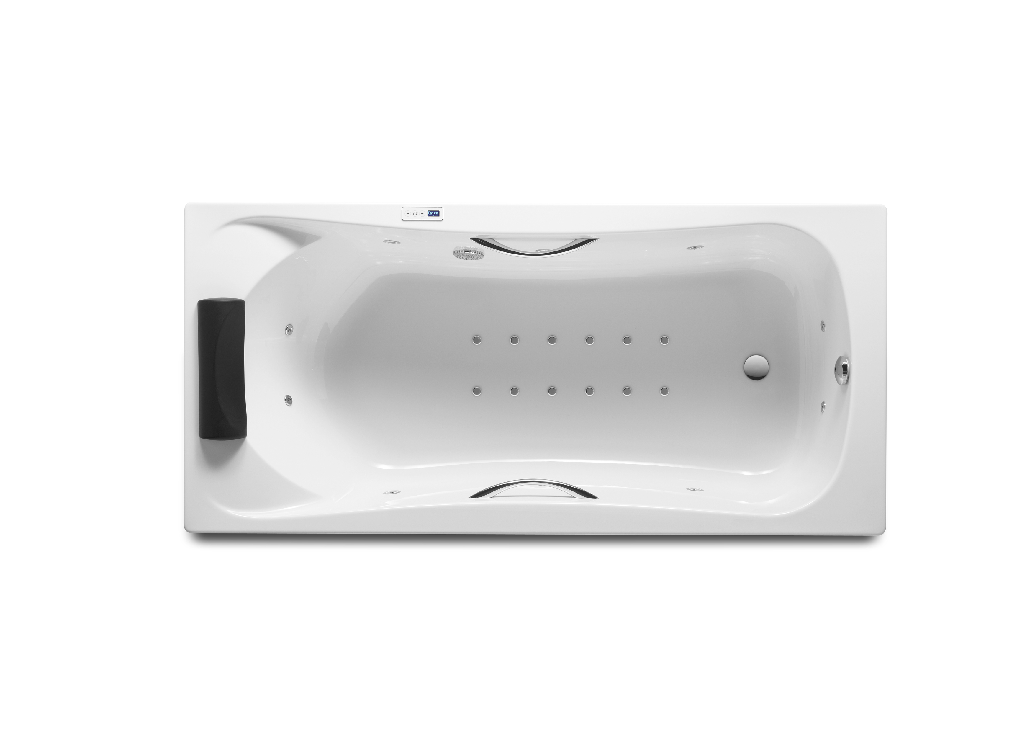 Becool 1700x800 avec appuie-tête et poignées blanc