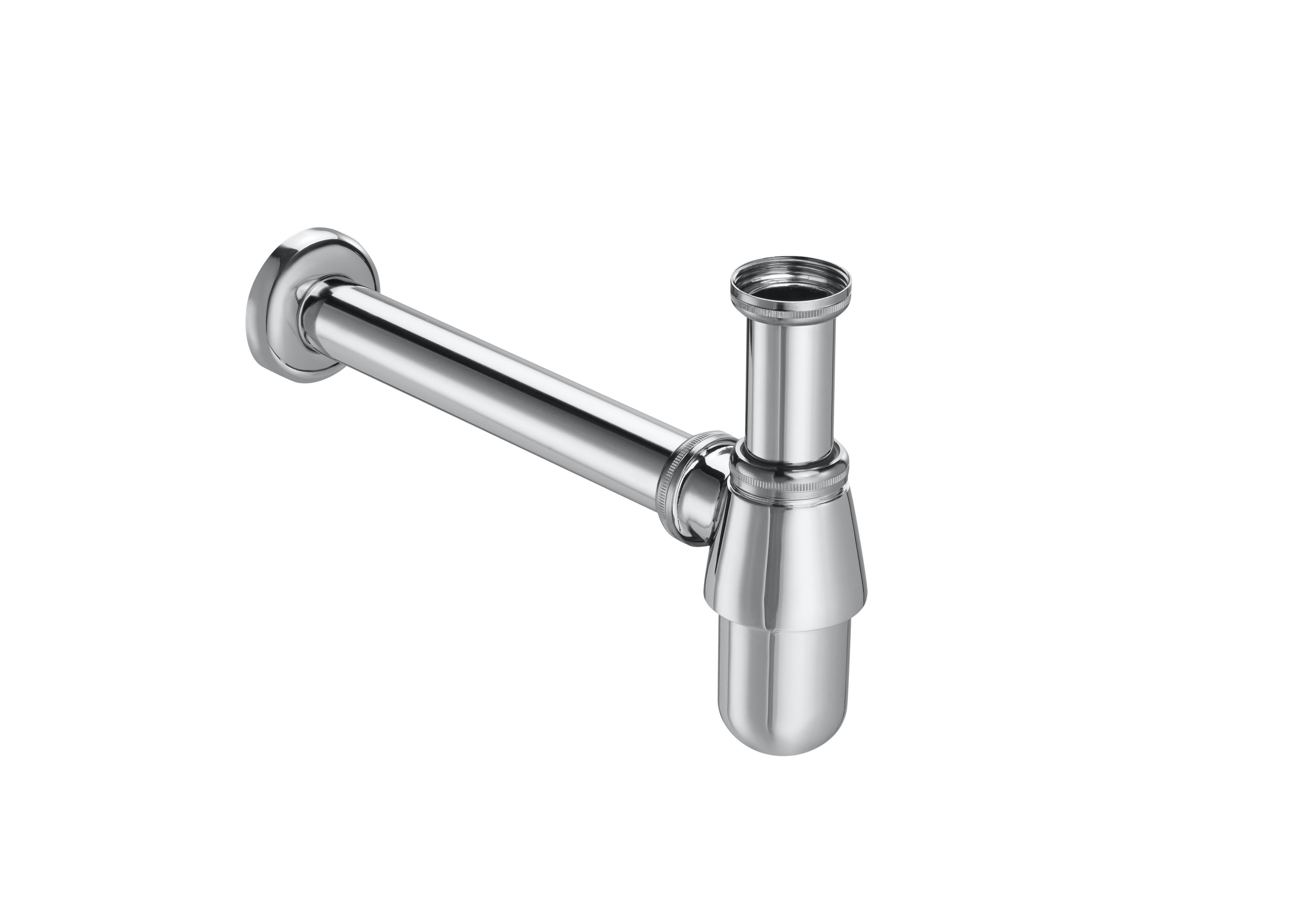 Siphon laiton pour lavabo chromé 250mm