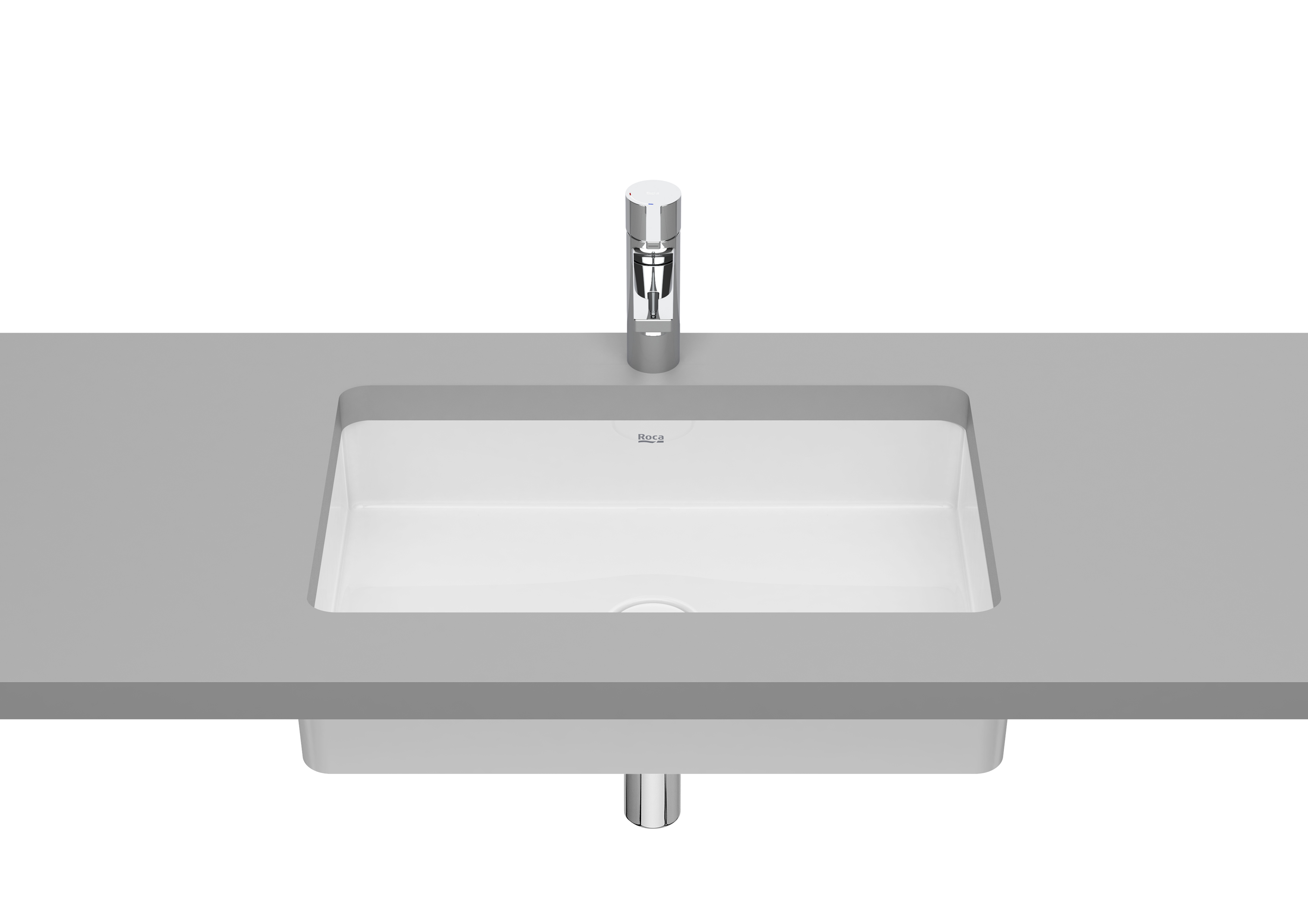 Inspira square vasque à encastrer par dessous 605x390 blanc