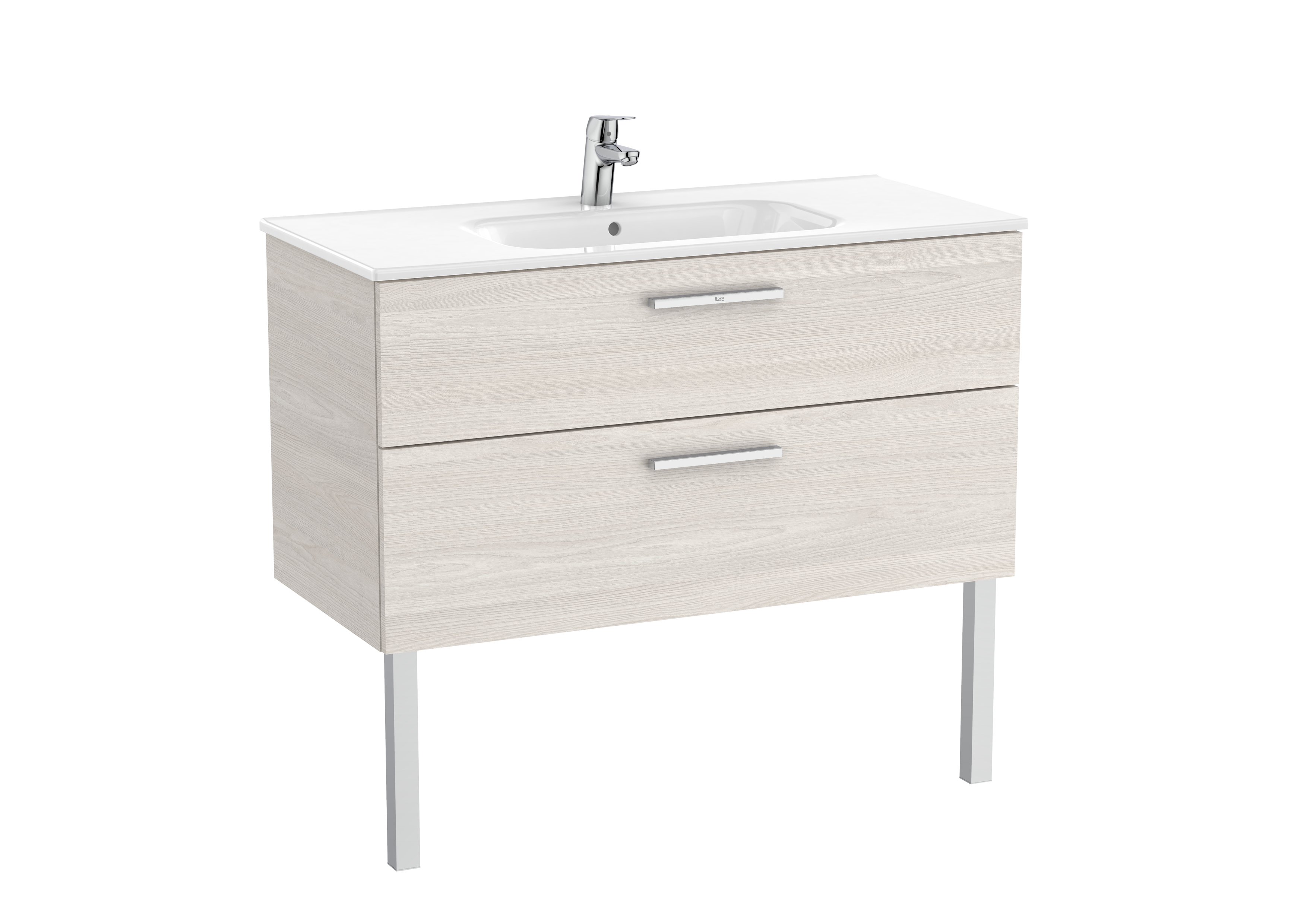 Victoria unik meuble 2 tiroirs + lavabo 1000mm frêne nordic
