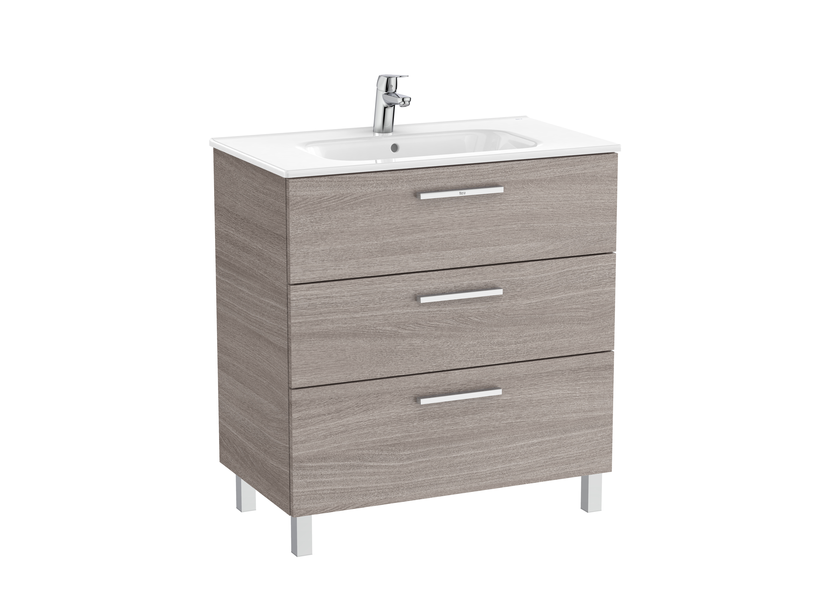 Victoria unik meuble 3 tiroirs + lavabo 800mm city oak