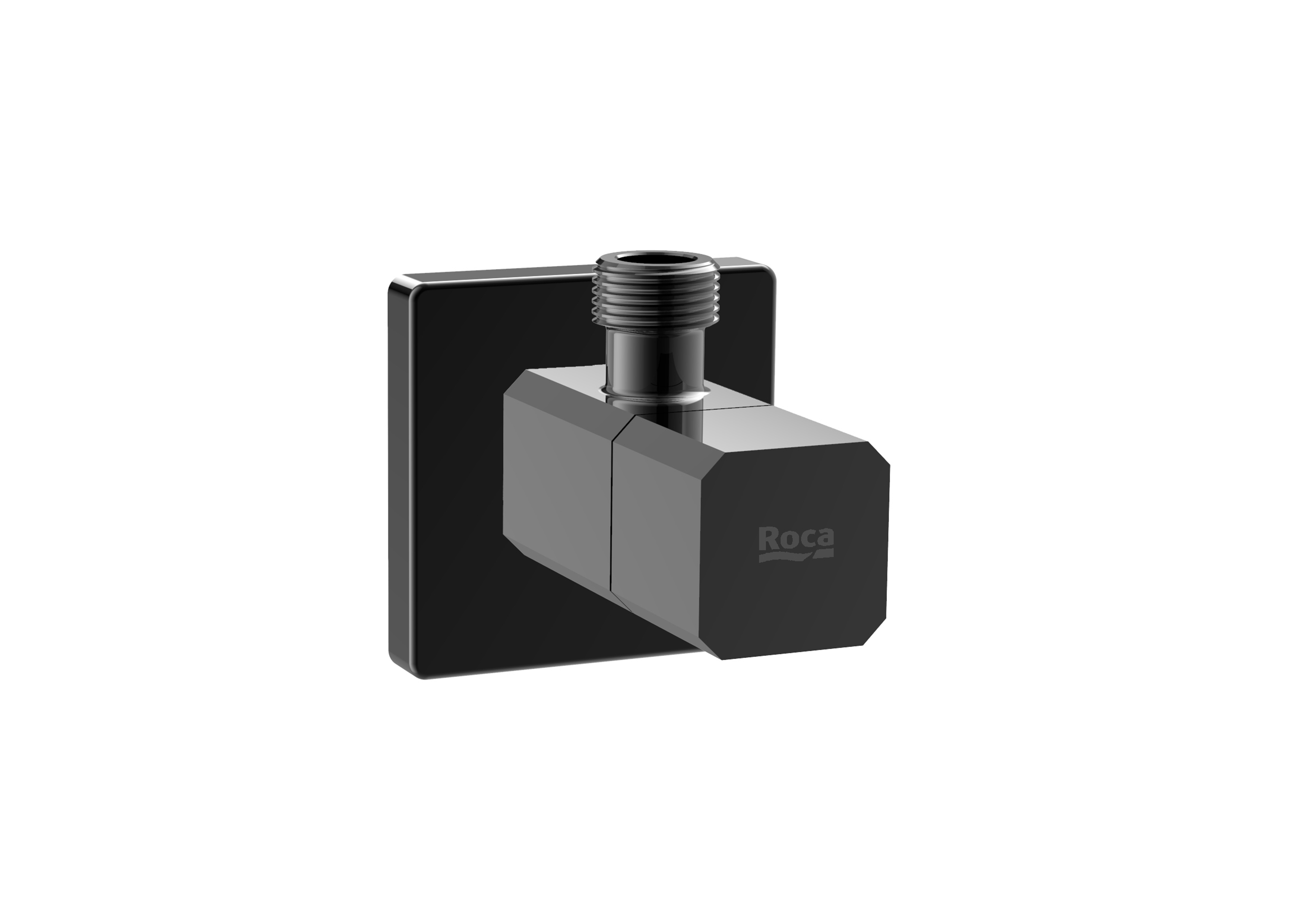 Robinet d'arrêt équerre square tête céramique 1/2 titanium black