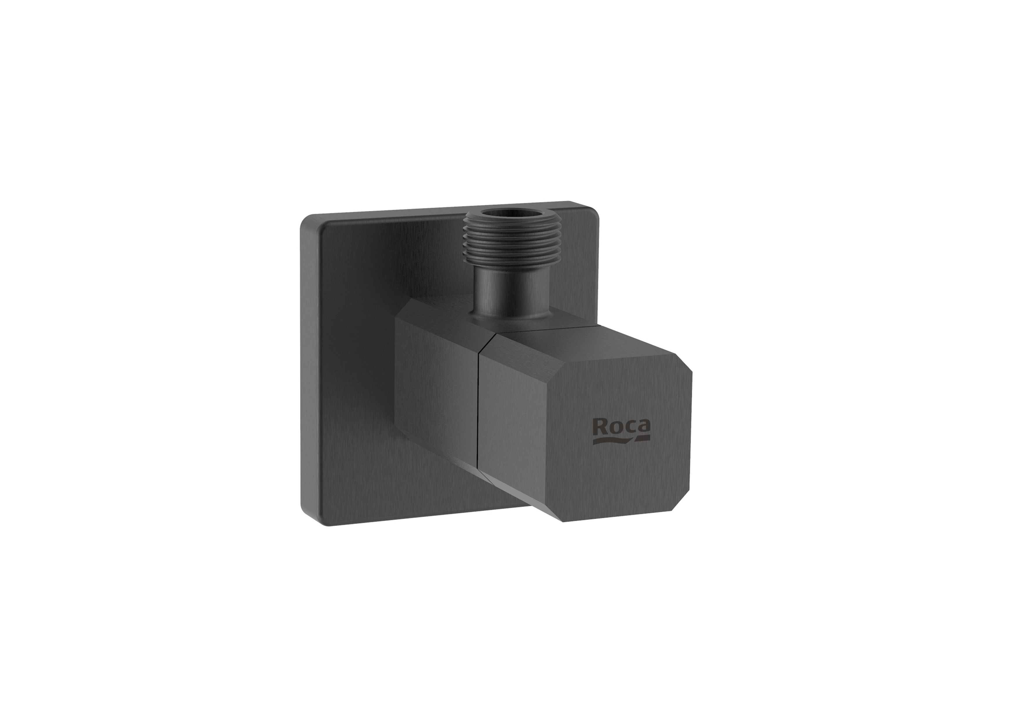 Robinet d'arrêt équerre square tête céramique 1/2 titanium black brossé