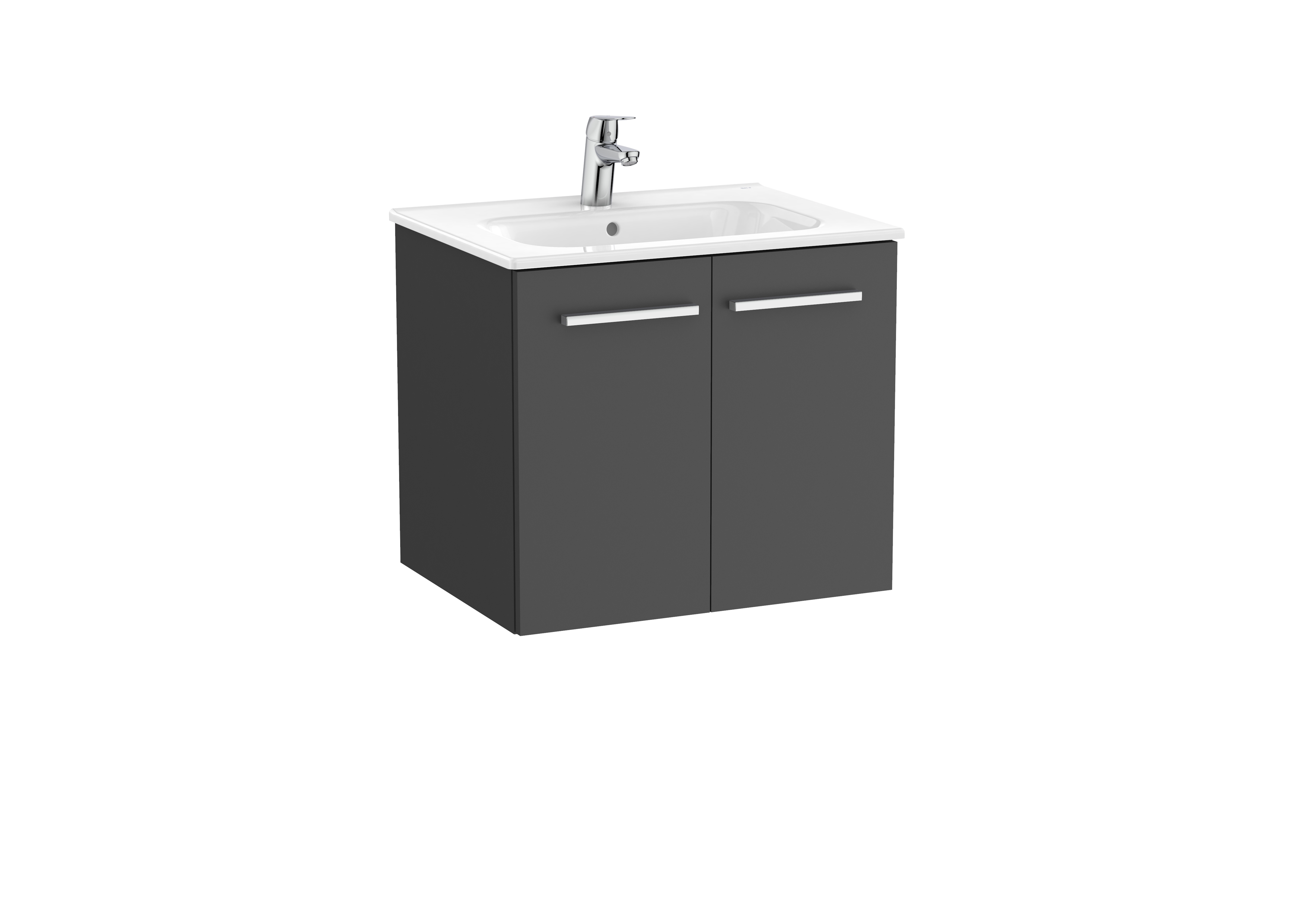 Victoria unik meuble 2 portes + lavabo 600mm gris anthracite