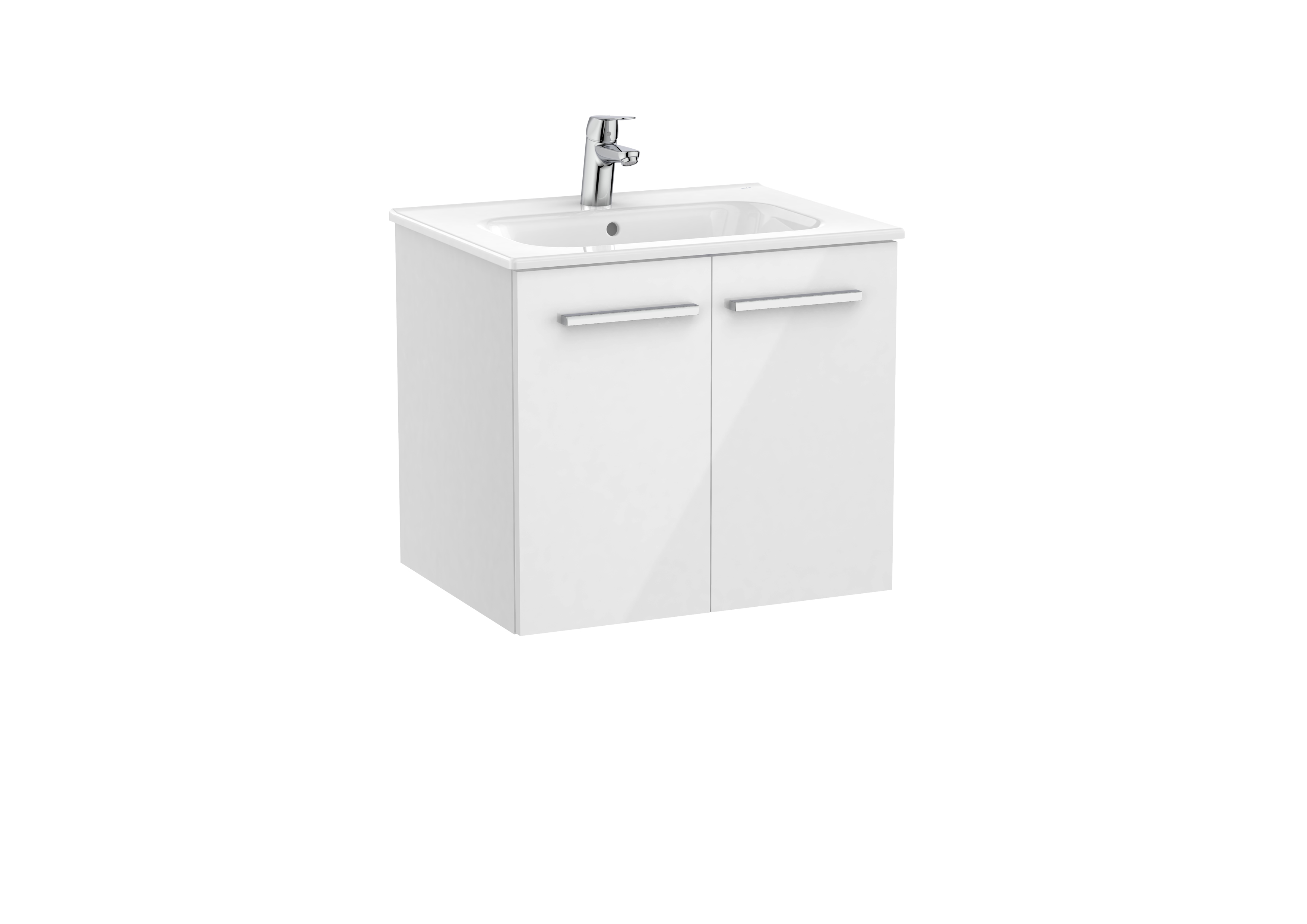 Victoria unik meuble 2 portes + lavabo 600mm blanc brillant