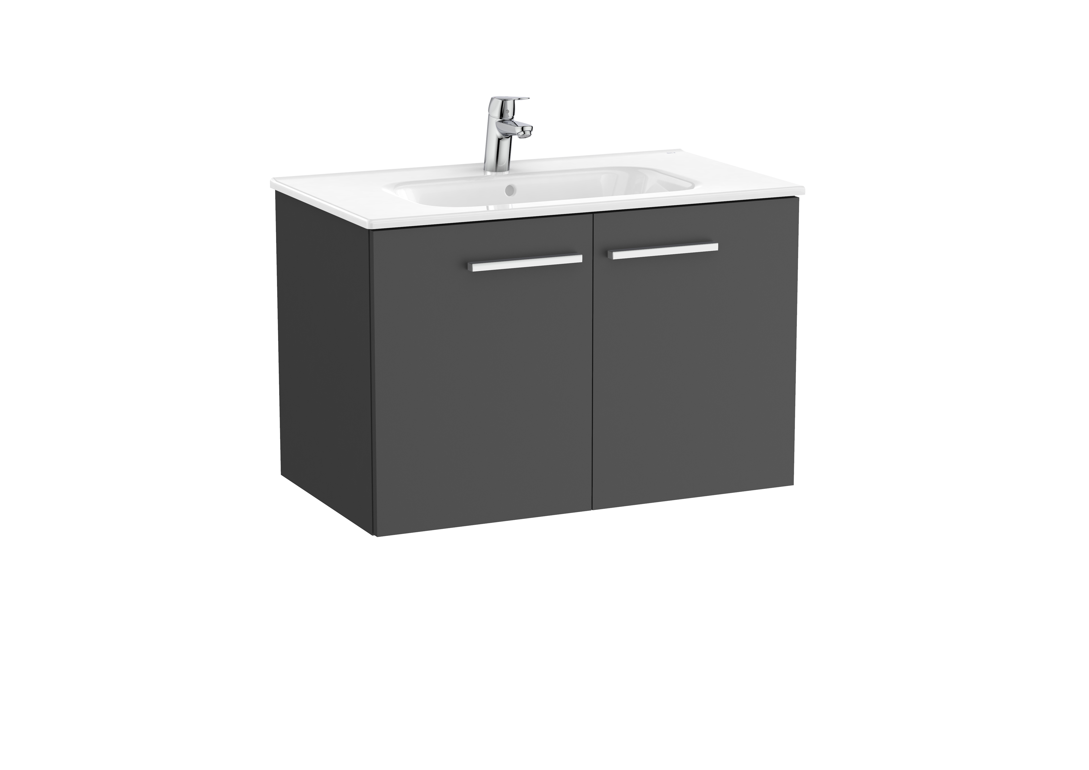 Victoria unik meuble 2 portes + lavabo 800mm gris anthracite