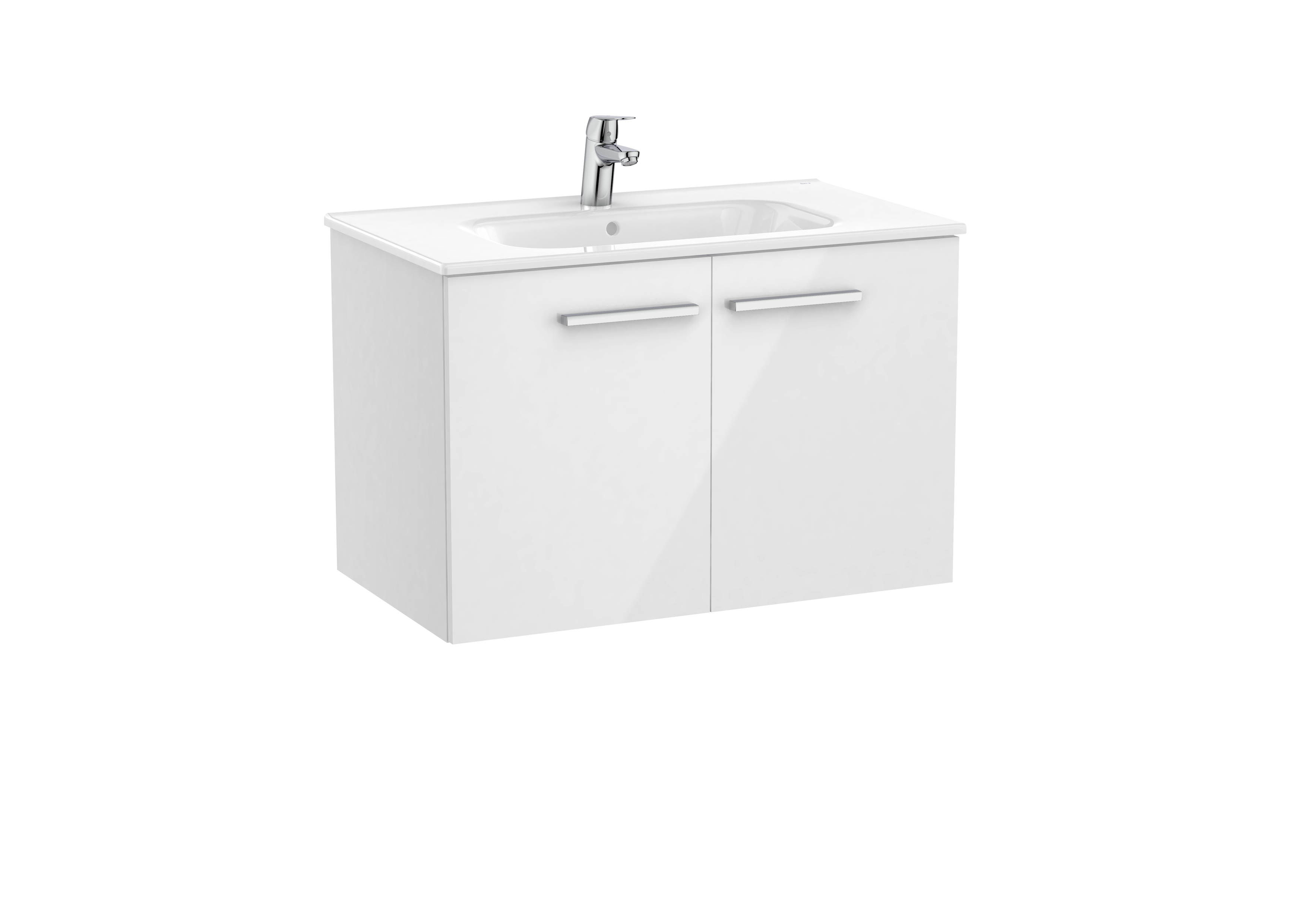 Victoria unik meuble 2 portes + lavabo 800mm blanc brillant