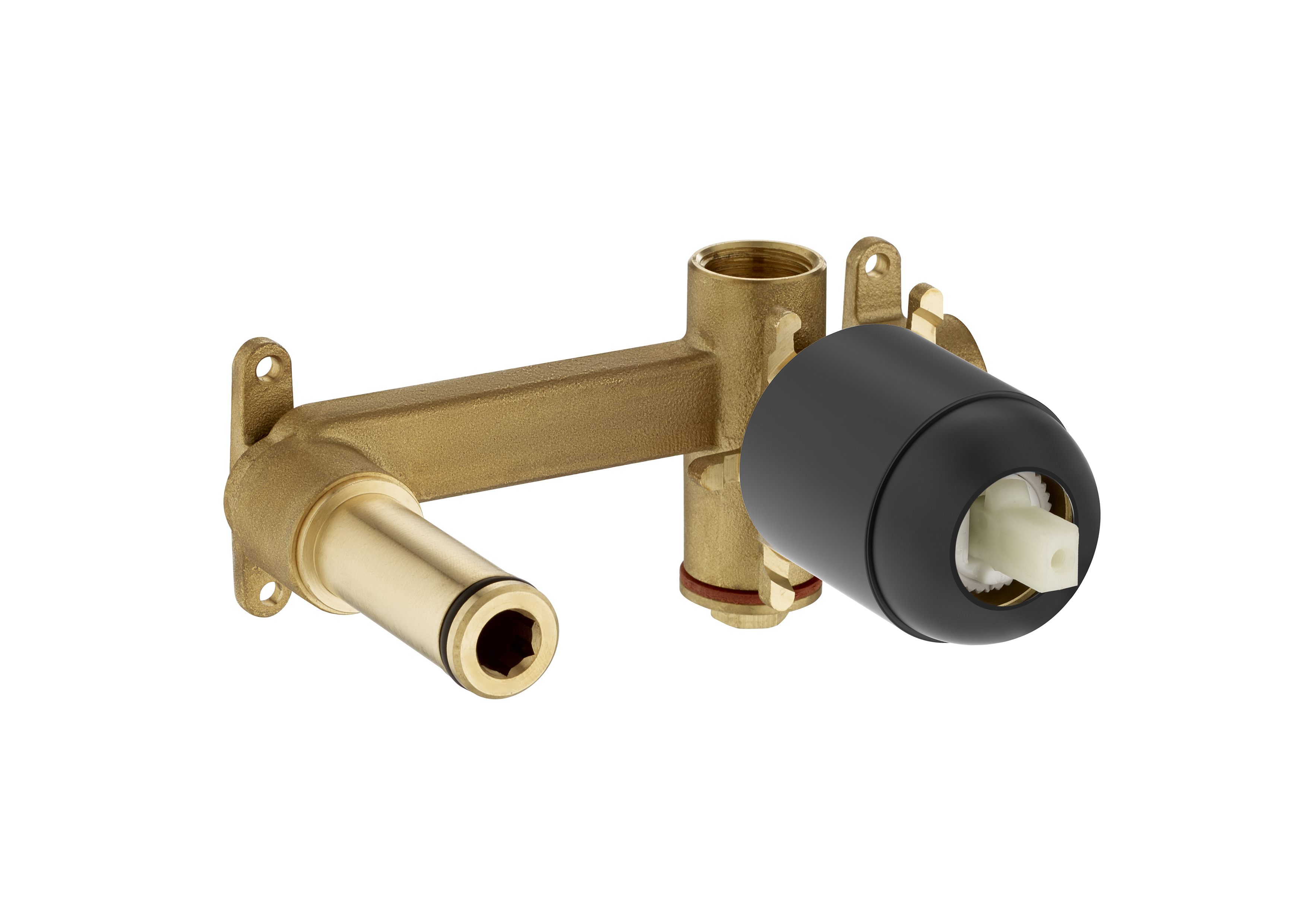 Corps d'encastrement pour robinetterie lavabo mural noir mat