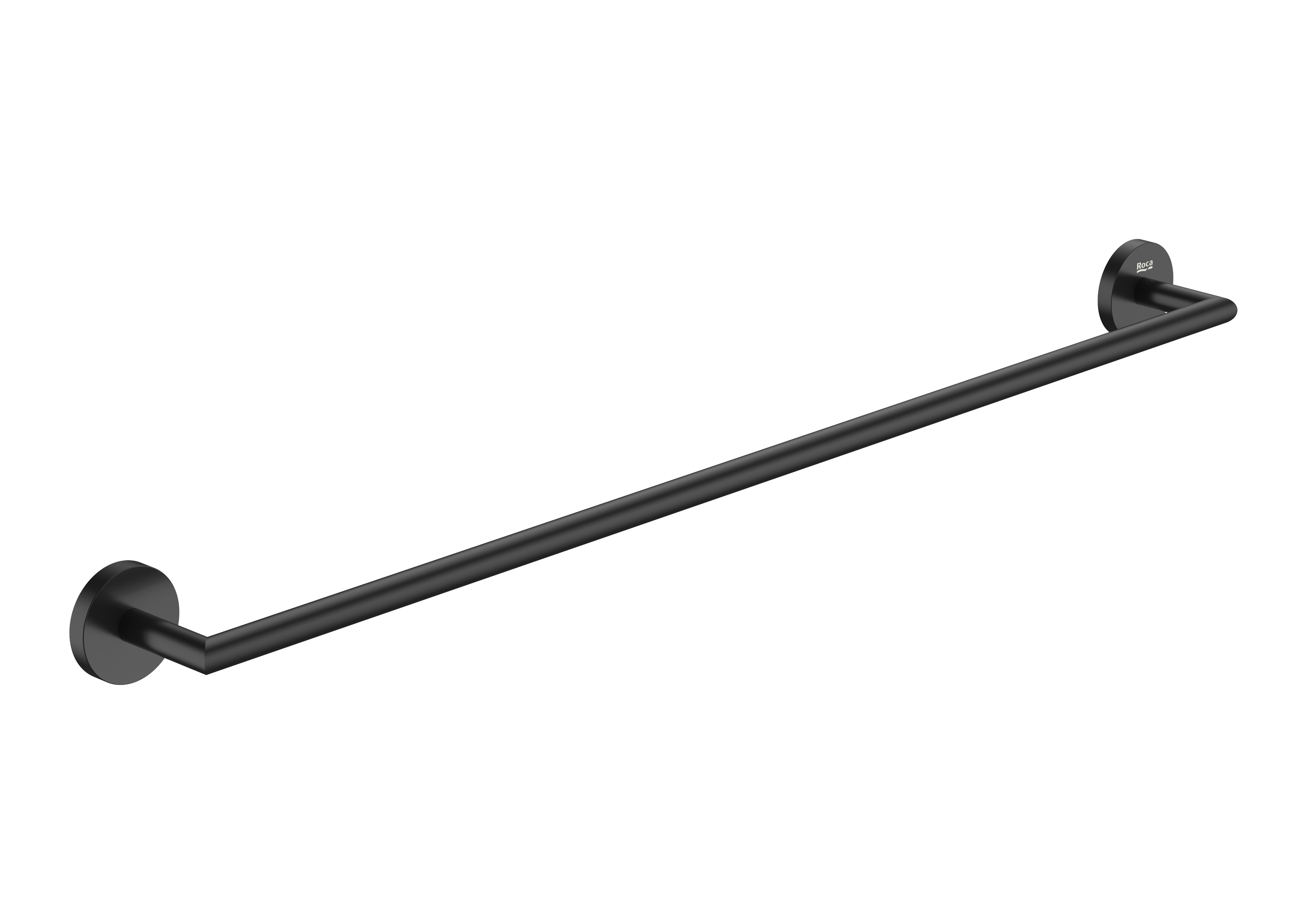 Hotel's round porte-serviettes barre 750mm noir mat