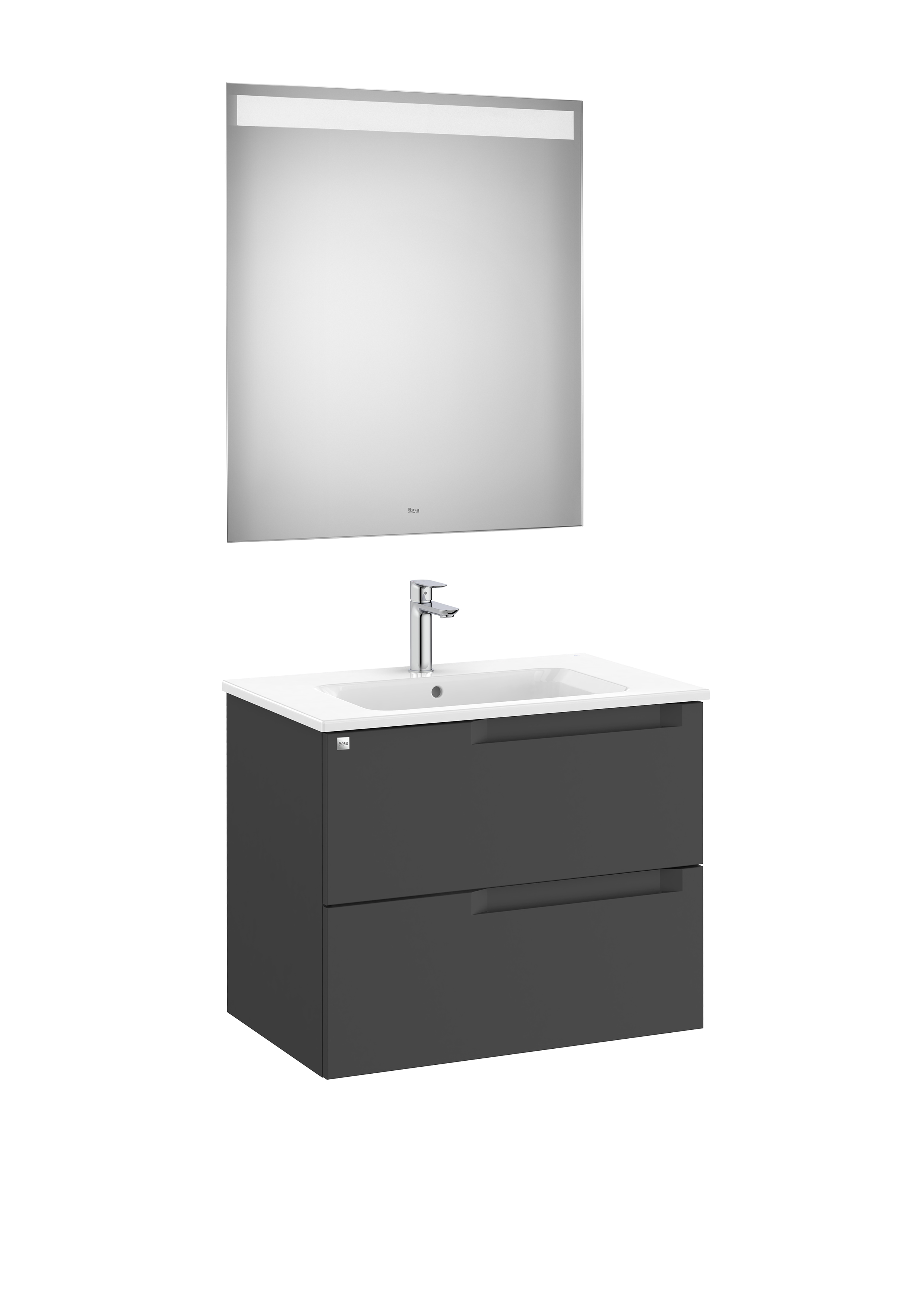 Aleyda pack 2 tiroirs 700 mm noir mat