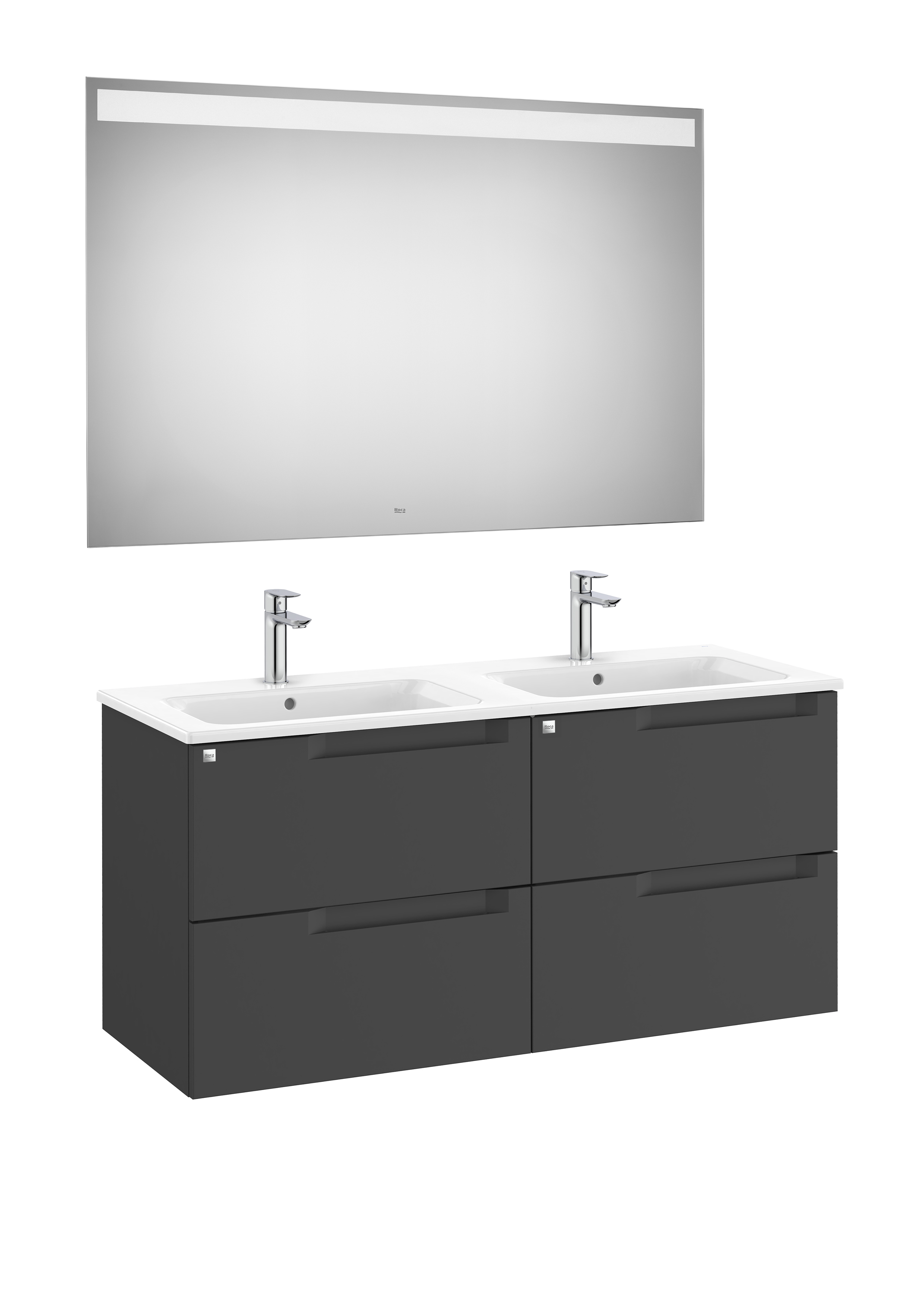 Aleyda pack 4 tiroirs 1200 mm noir mat