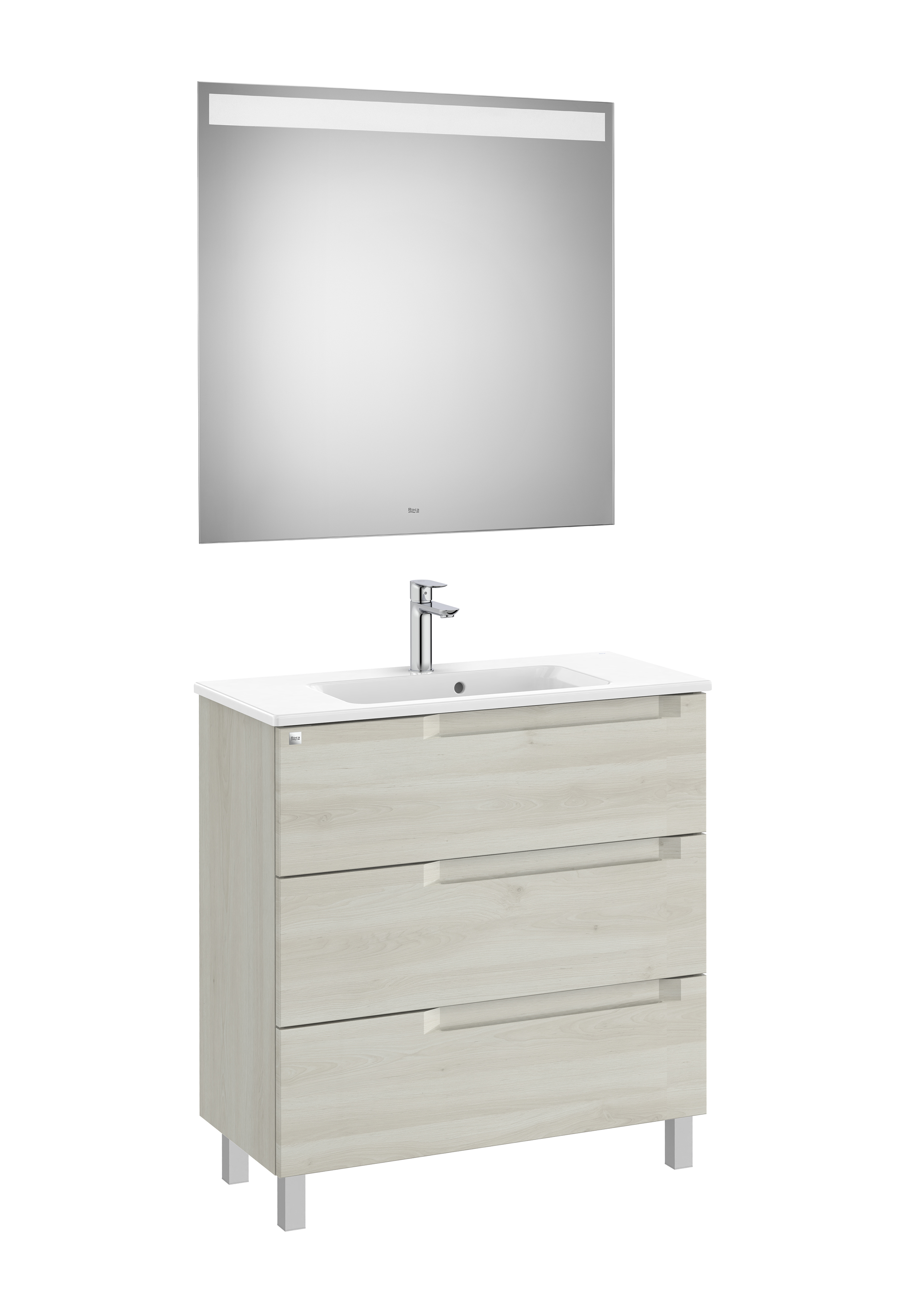 Aleyda pack compact 3 tiroirs 800 mm bois blanchi