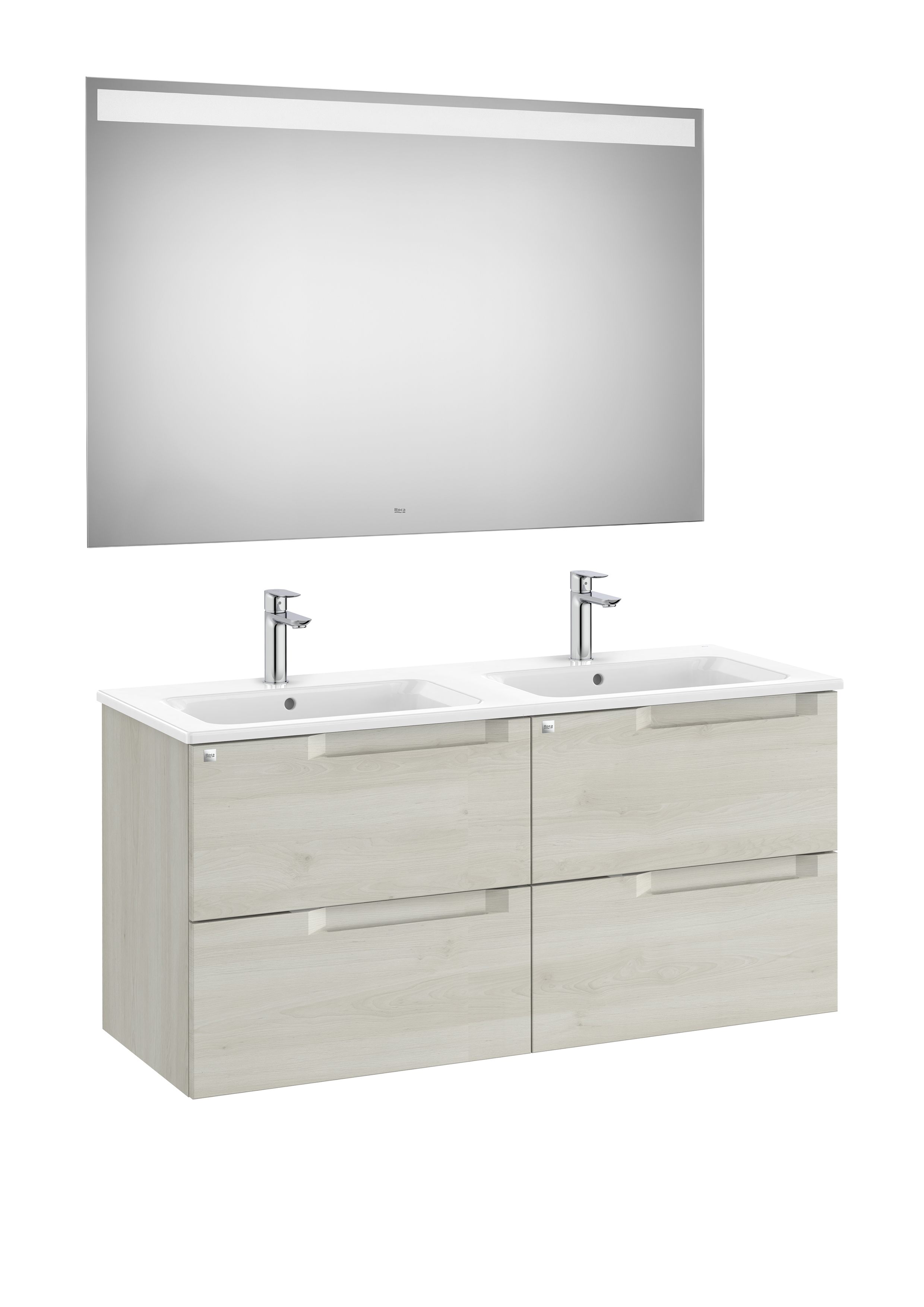 Aleyda pack 4 tiroirs 1200 mm bois blanchi