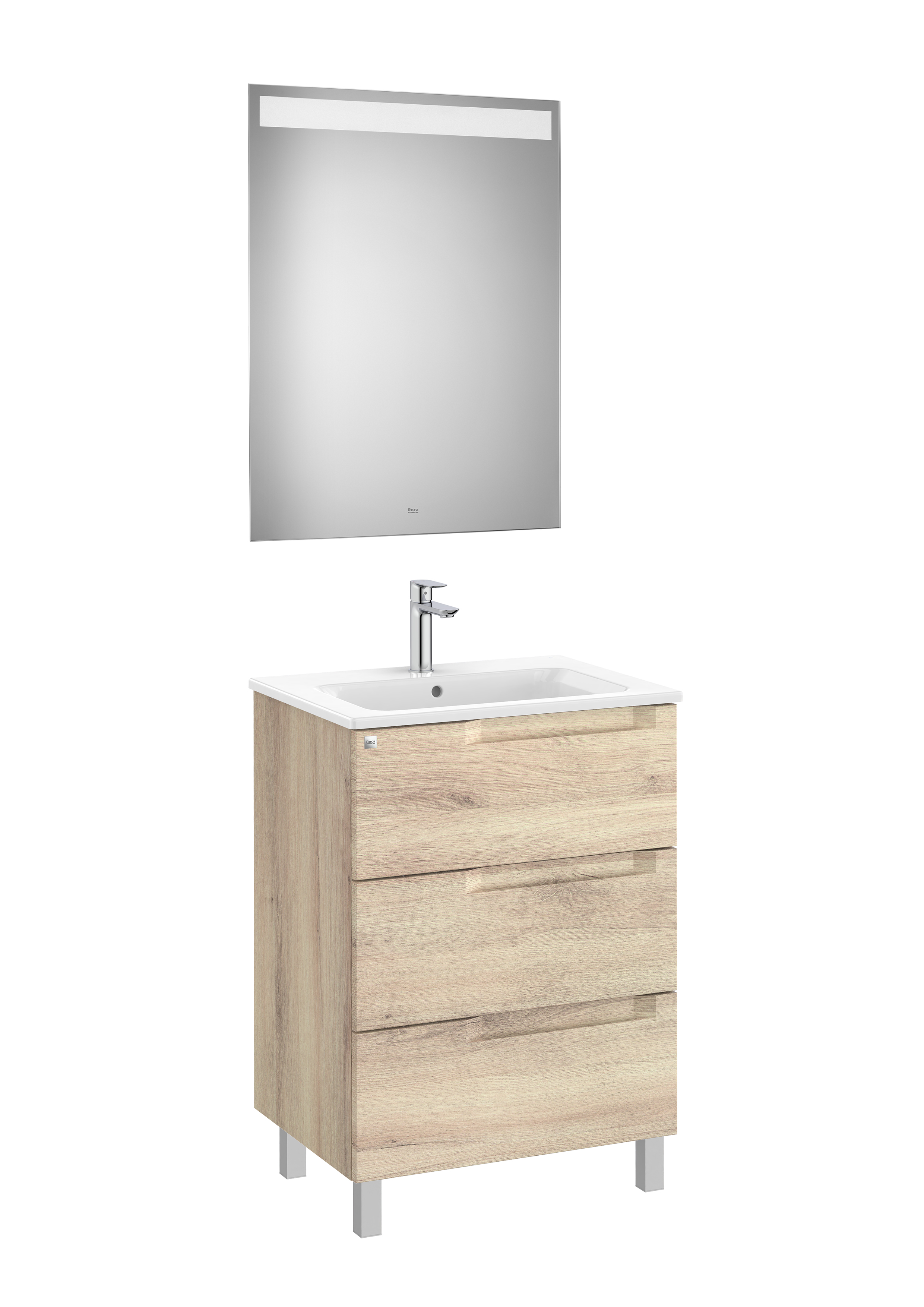 Aleyda pack 3 tiroirs 600 mm bois naturel