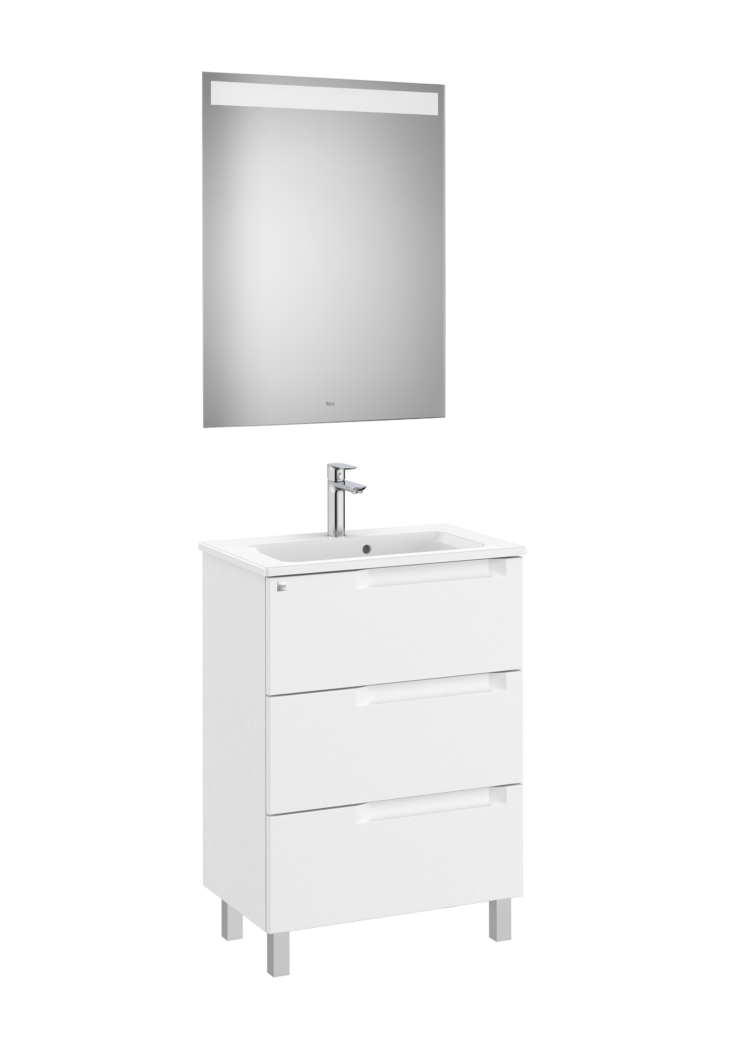 Aleyda pack compact 3 tiroirs 600 mm blanc mat