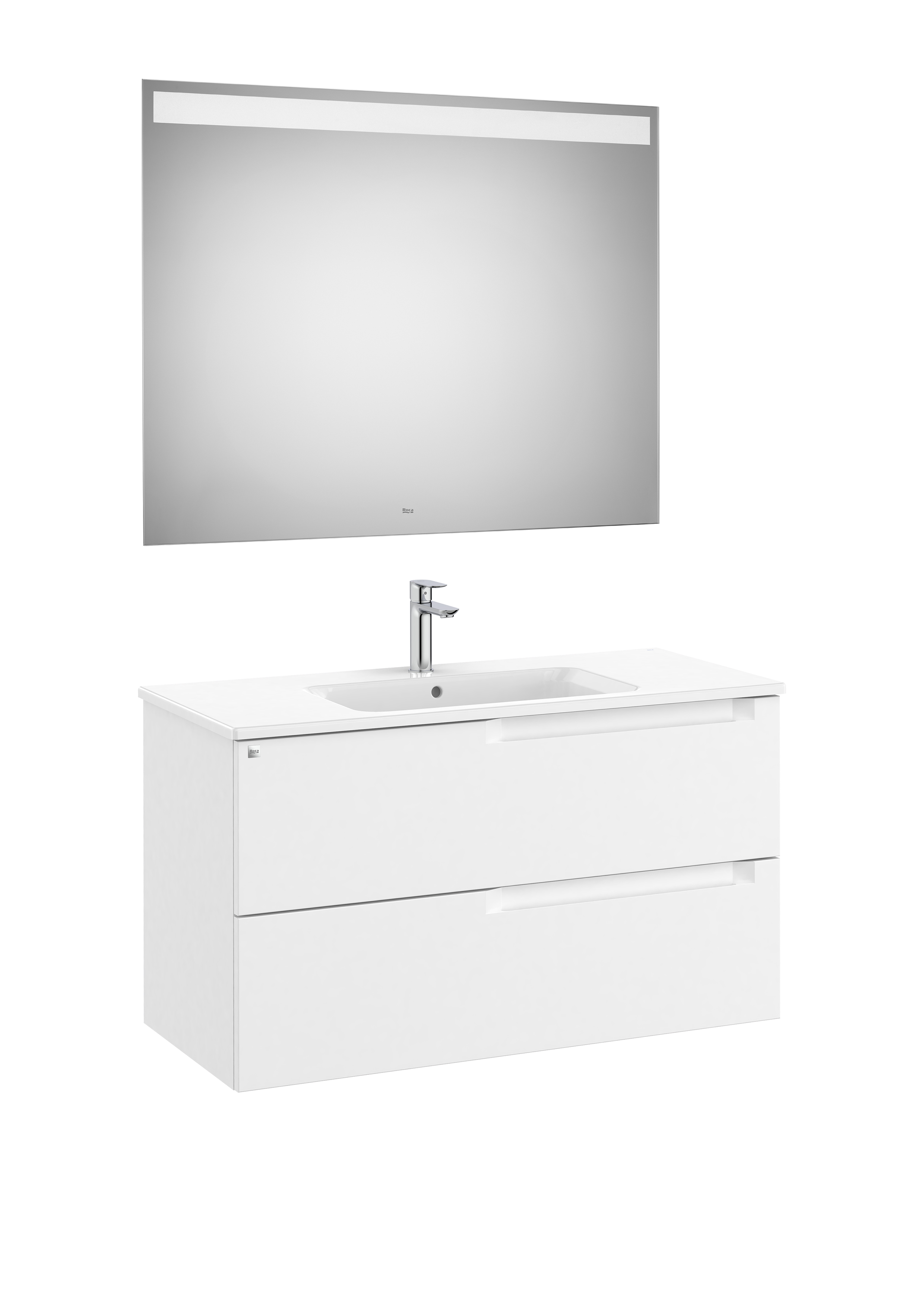 Aleyda pack 2 tiroirs 1000 mm blanc mat