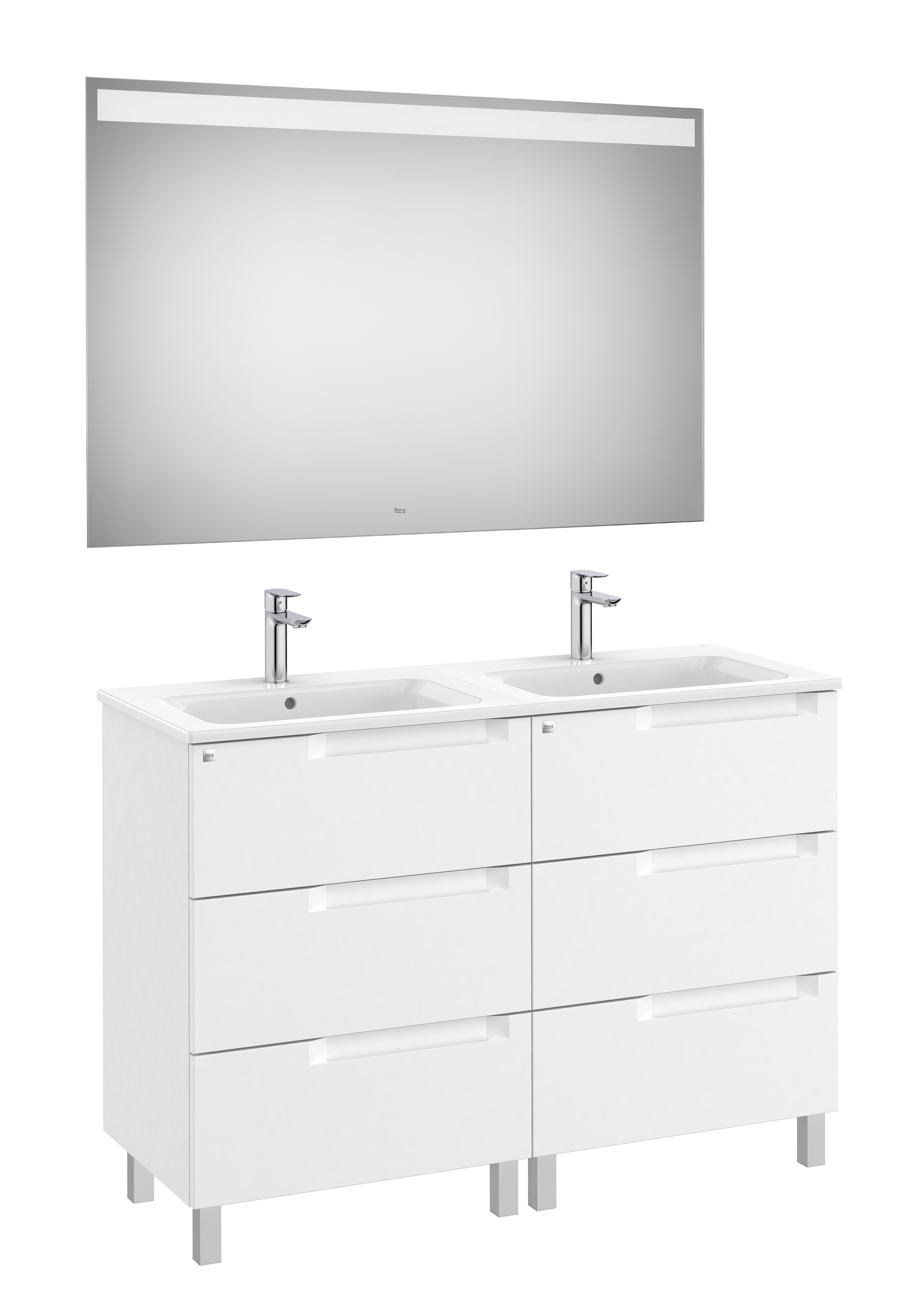 Aleyda pack 6 tiroirs 1200 mm blanc mat