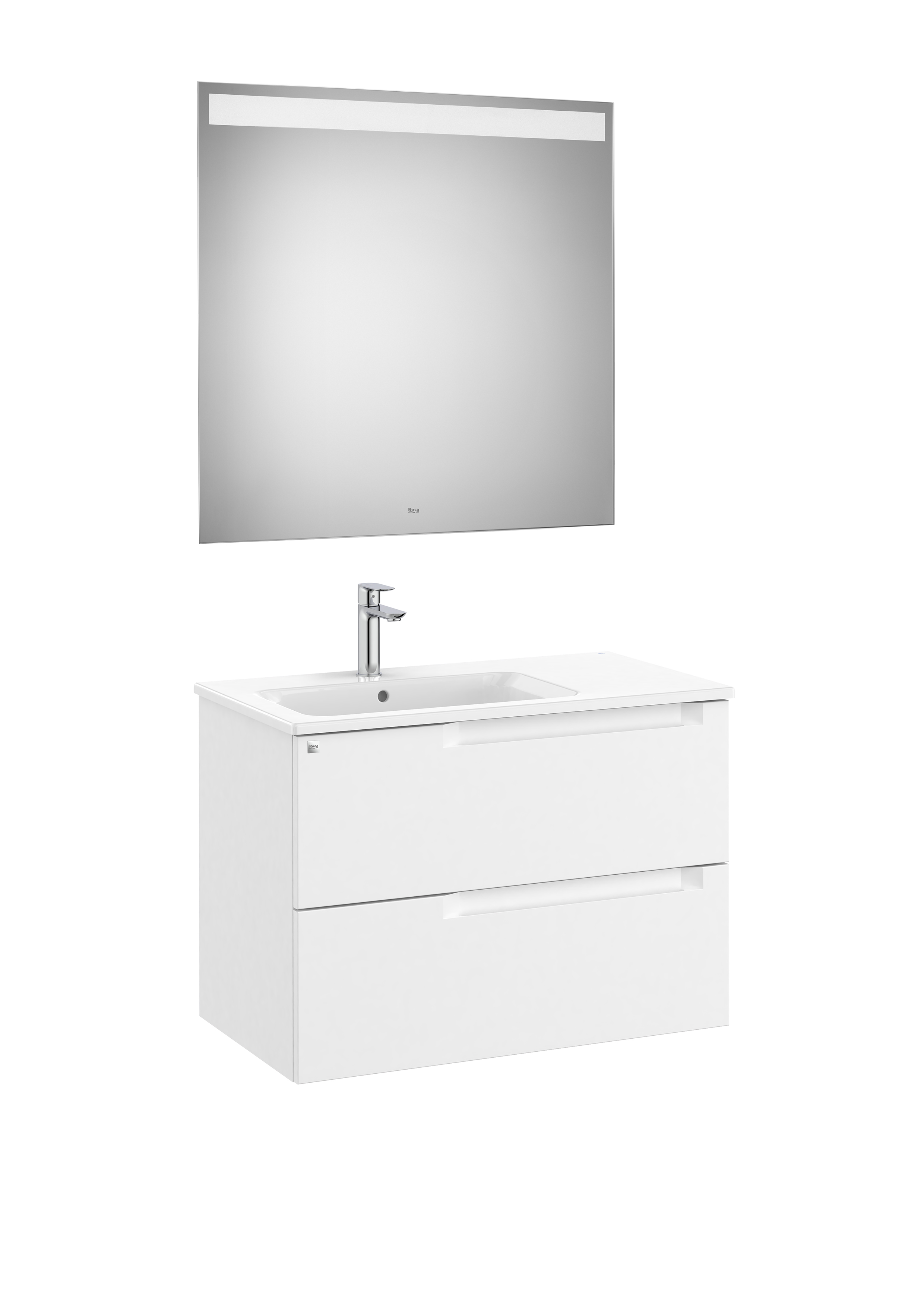 Aleyda pack 2 tiroirs lavabo à gauche 800 mm blanc mat