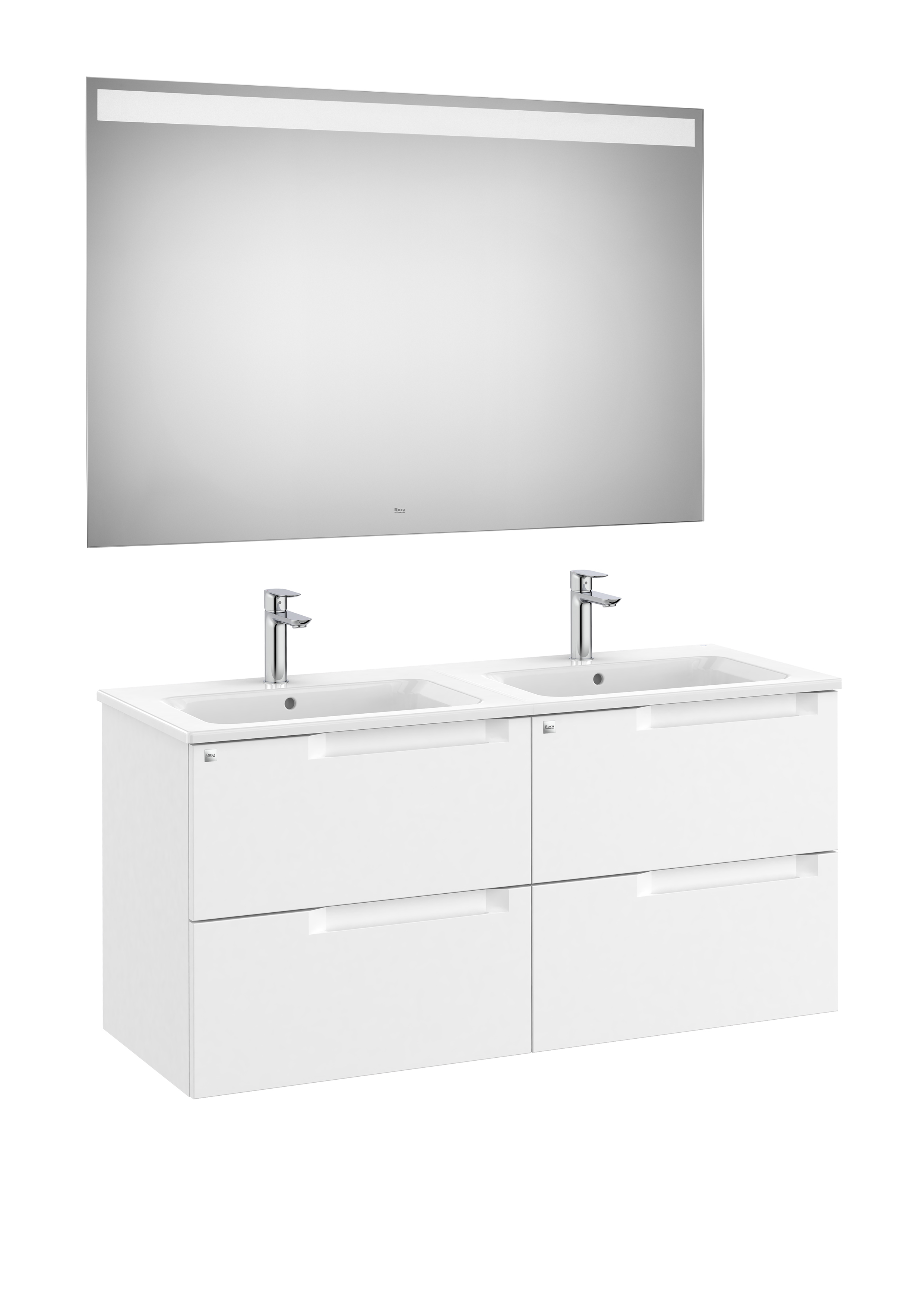 Aleyda pack 4 tiroirs 1200 mm blanc mat