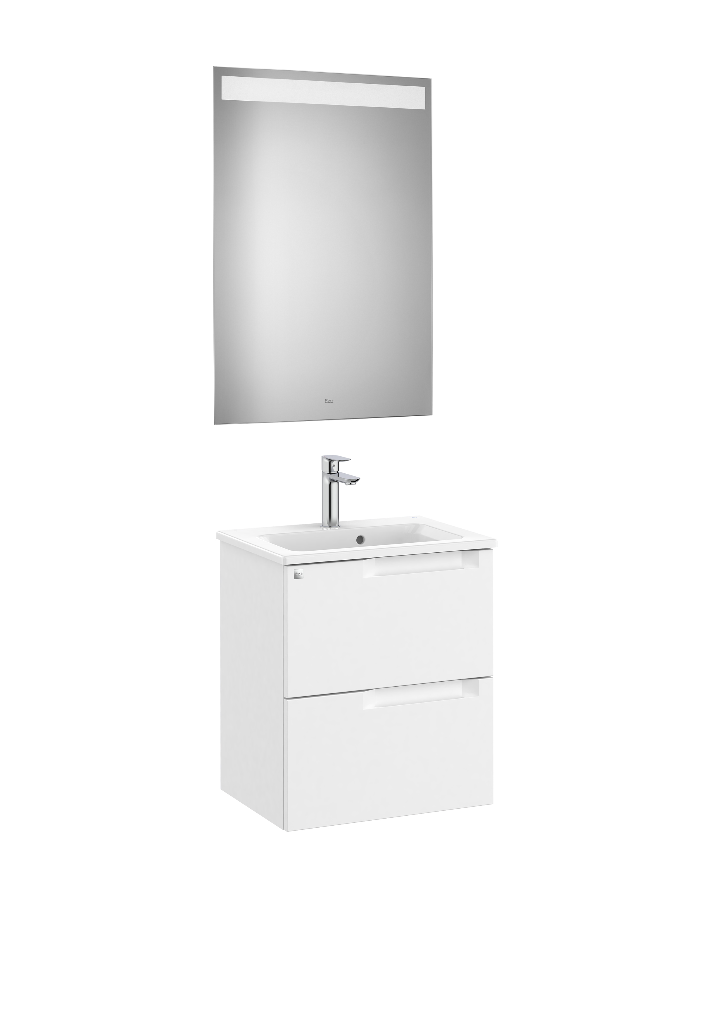 Aleyda pack compact 2 tiroirs 500 mm blanc mat