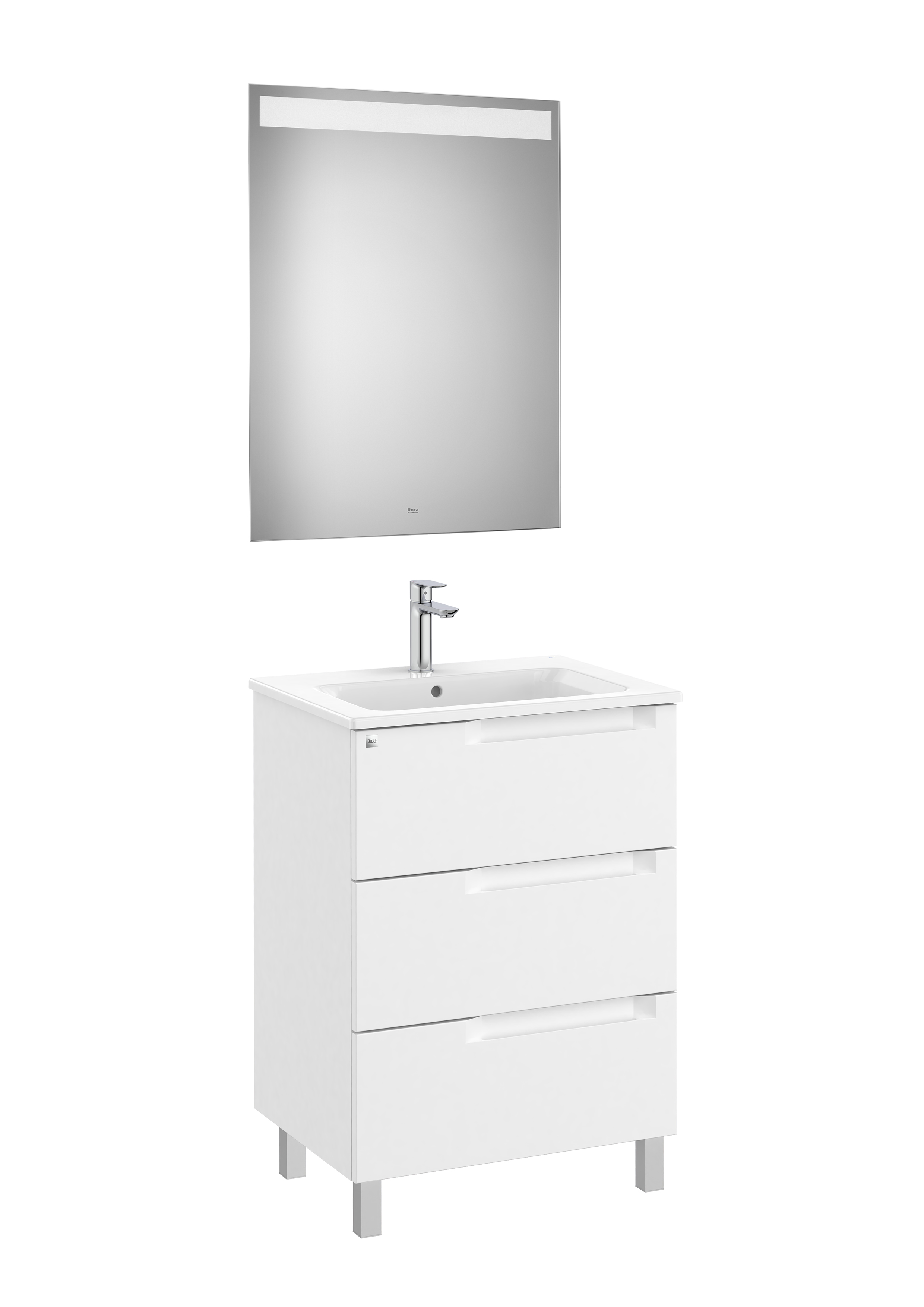 Aleyda pack 3 tiroirs 600 mm blanc mat