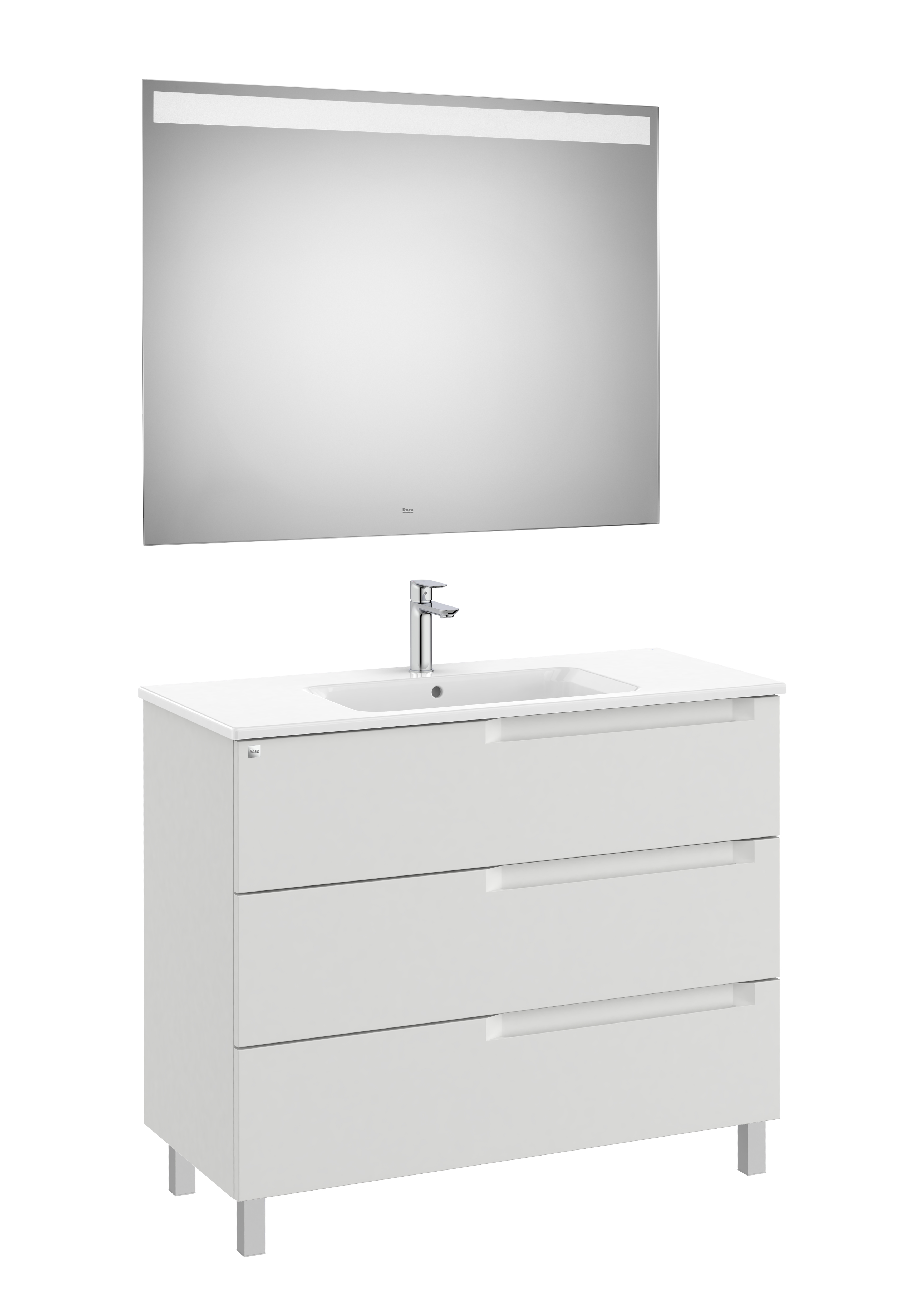 Aleyda pack 3 tiroirs 1000 mm gris pierre mat