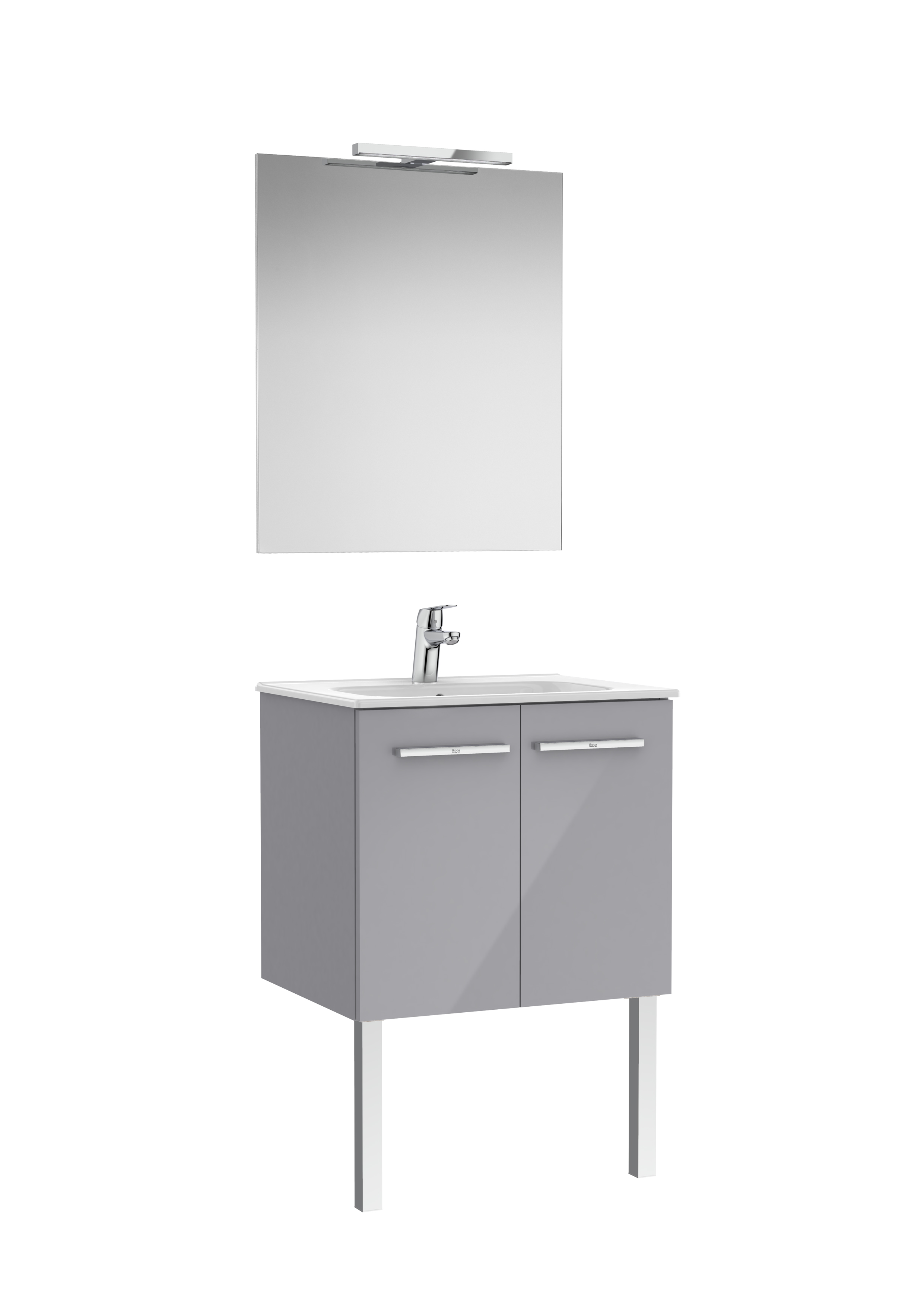 Victoria pack 2 portes 600mm gris galet brillant