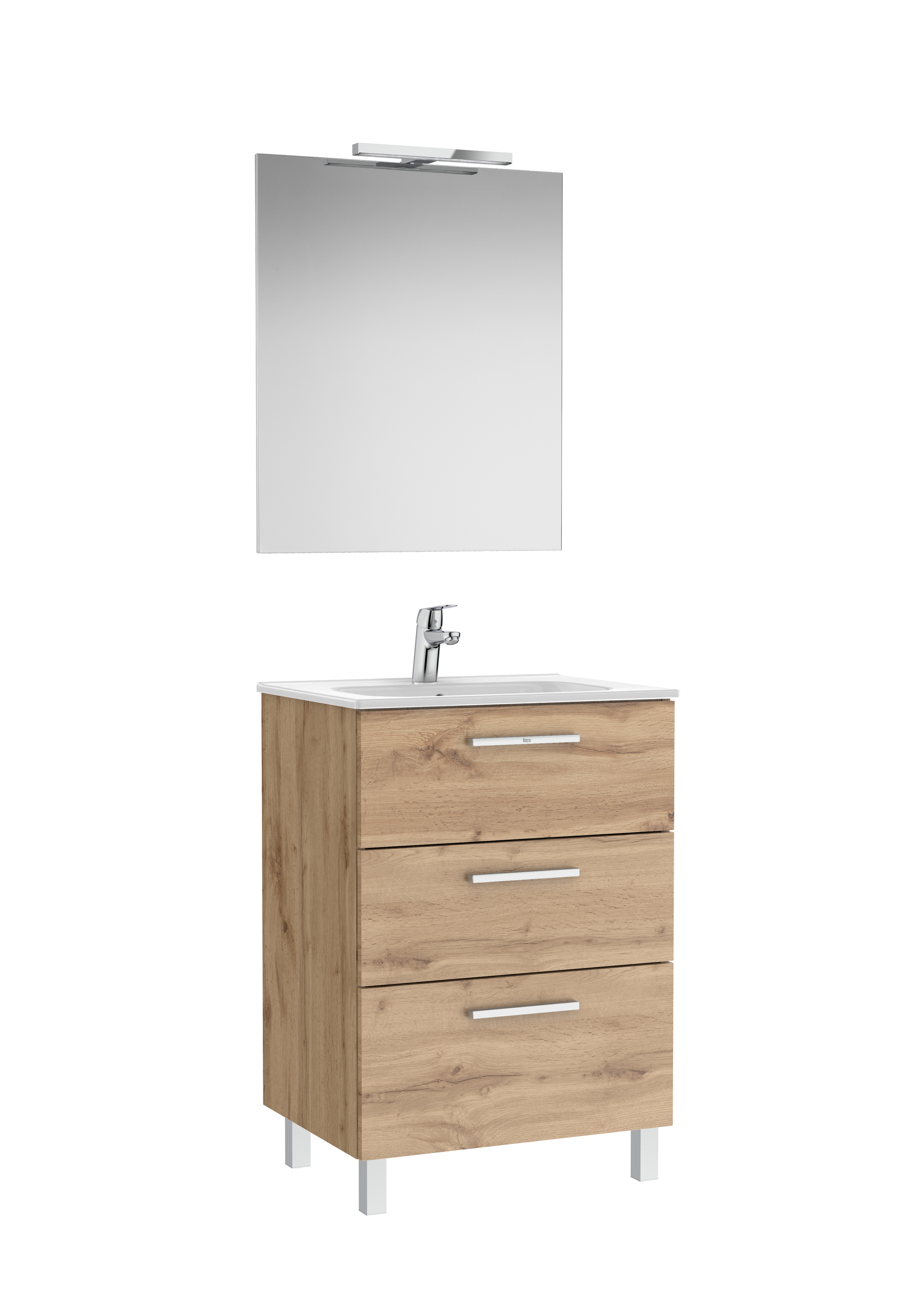 Victoria pack 3 tiroirs 600mm noyer