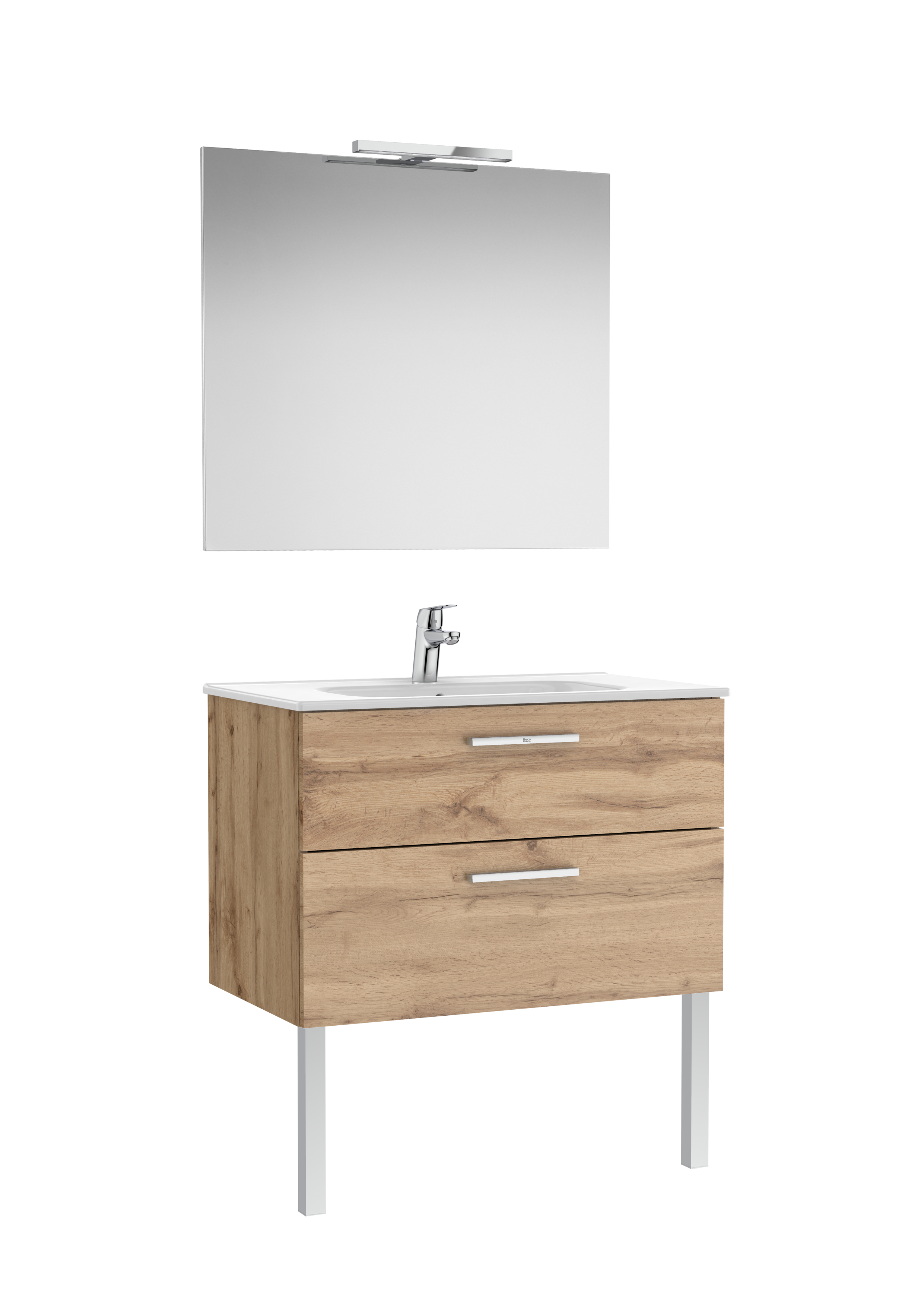 Victoria pack 2 tiroirs 800mm noyer