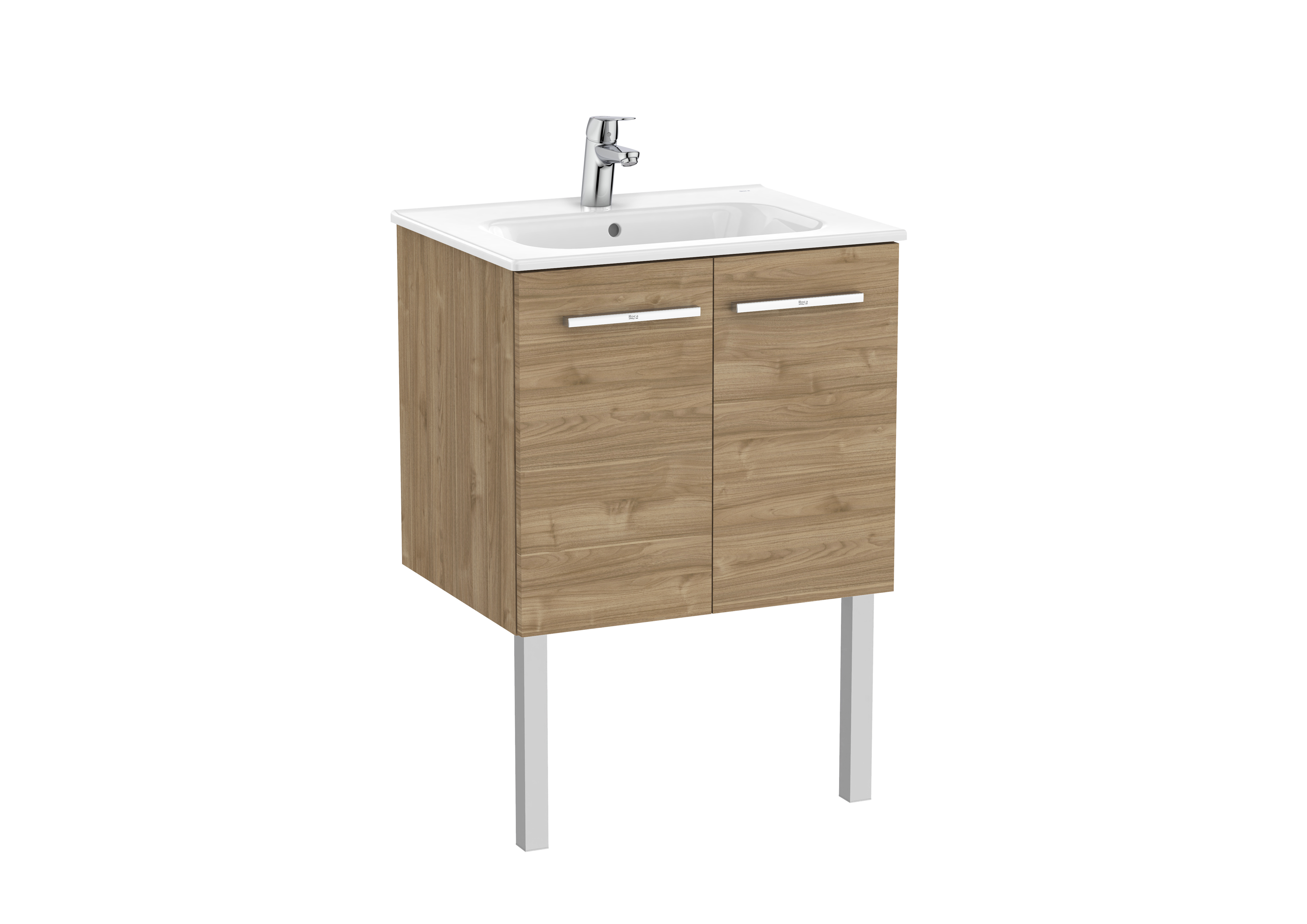 Victoria unik meuble 2 portes + lavabo 600mm noyer