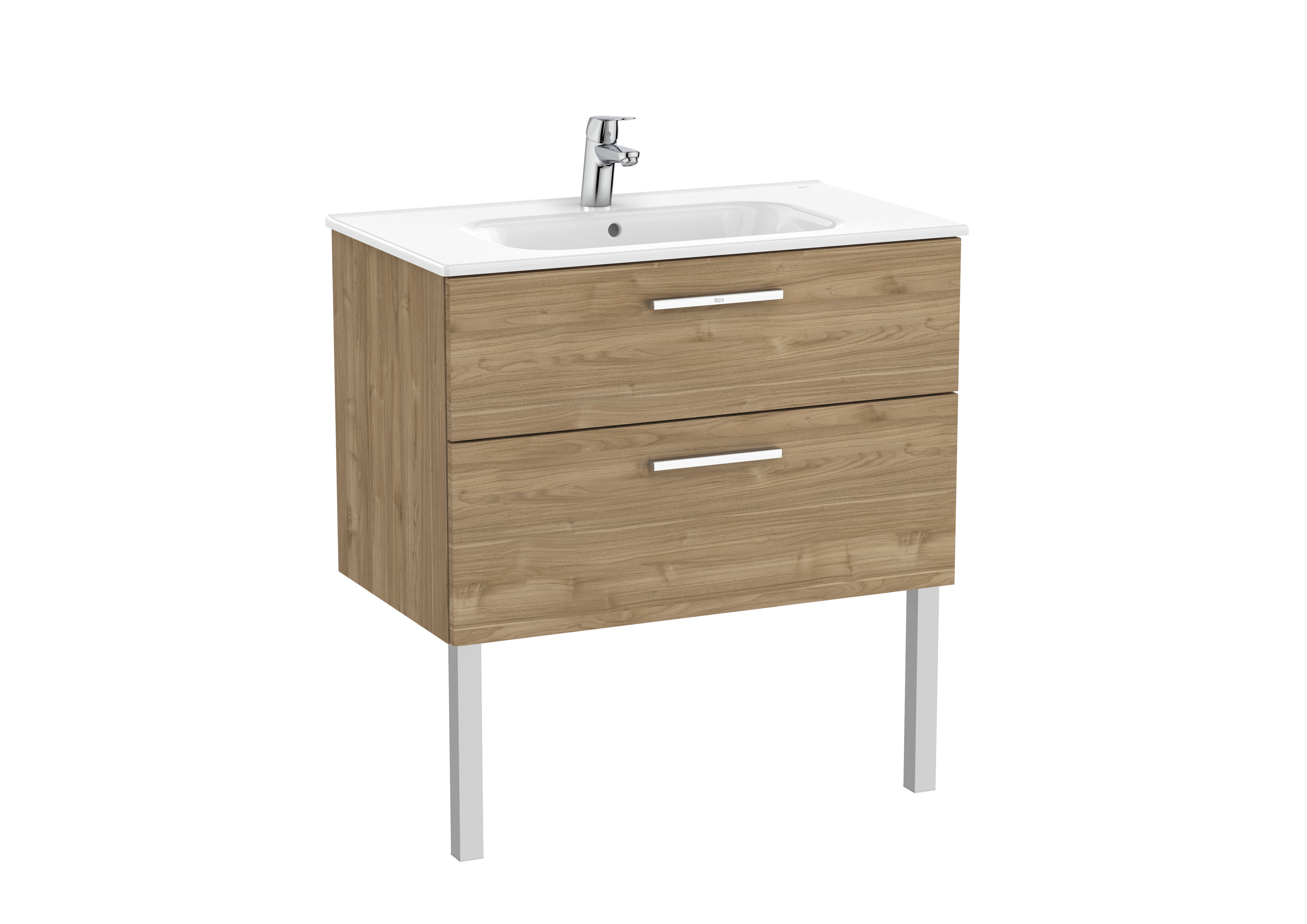 Victoria unik meuble 2 tiroirs + lavabo 800mm noyer