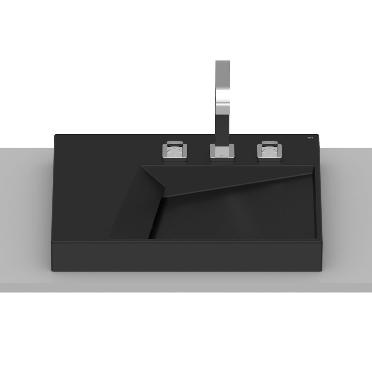 Geometric vasque à poser 600x420 mm noir mat