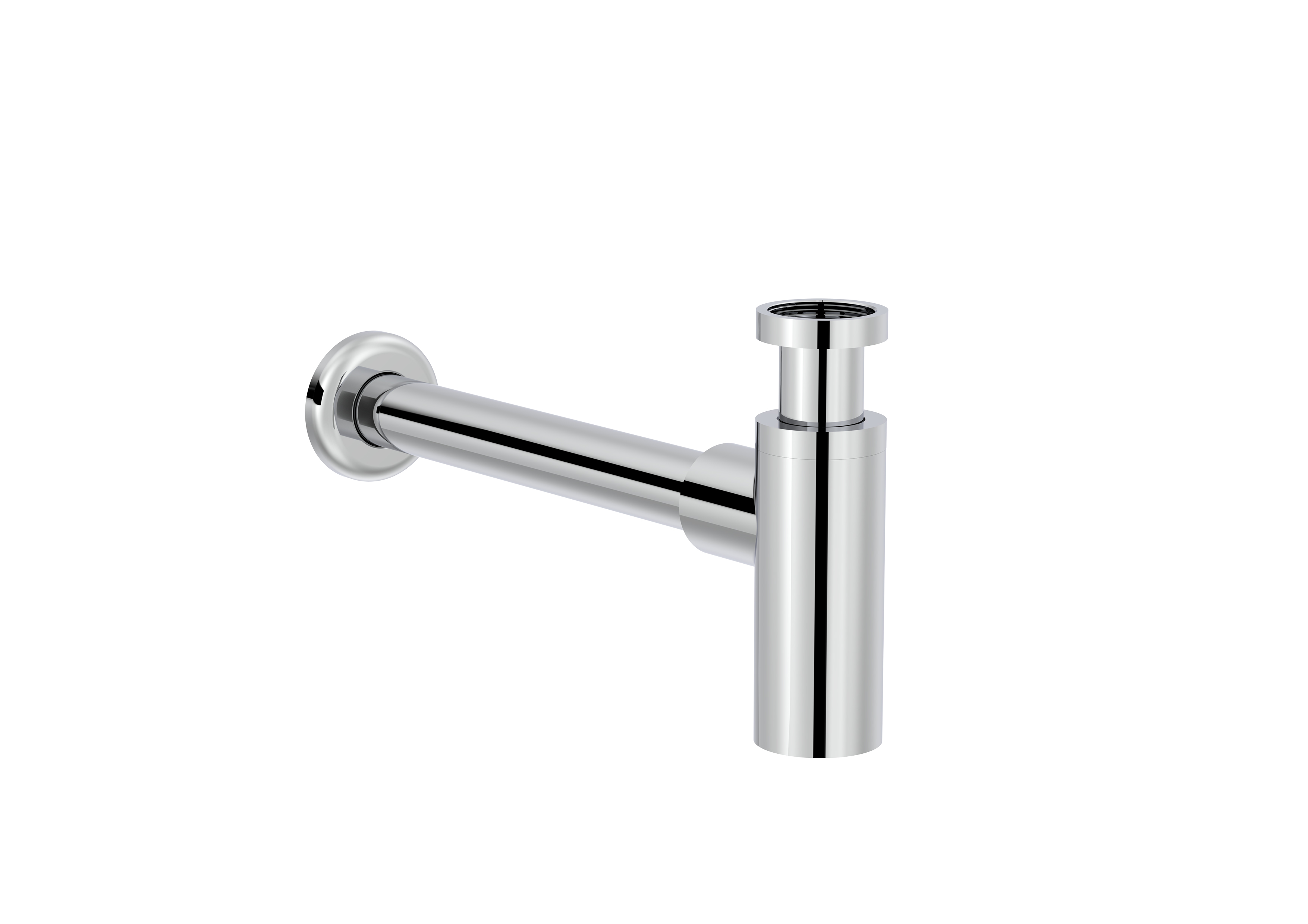 Siphon tube 300 mm chromé