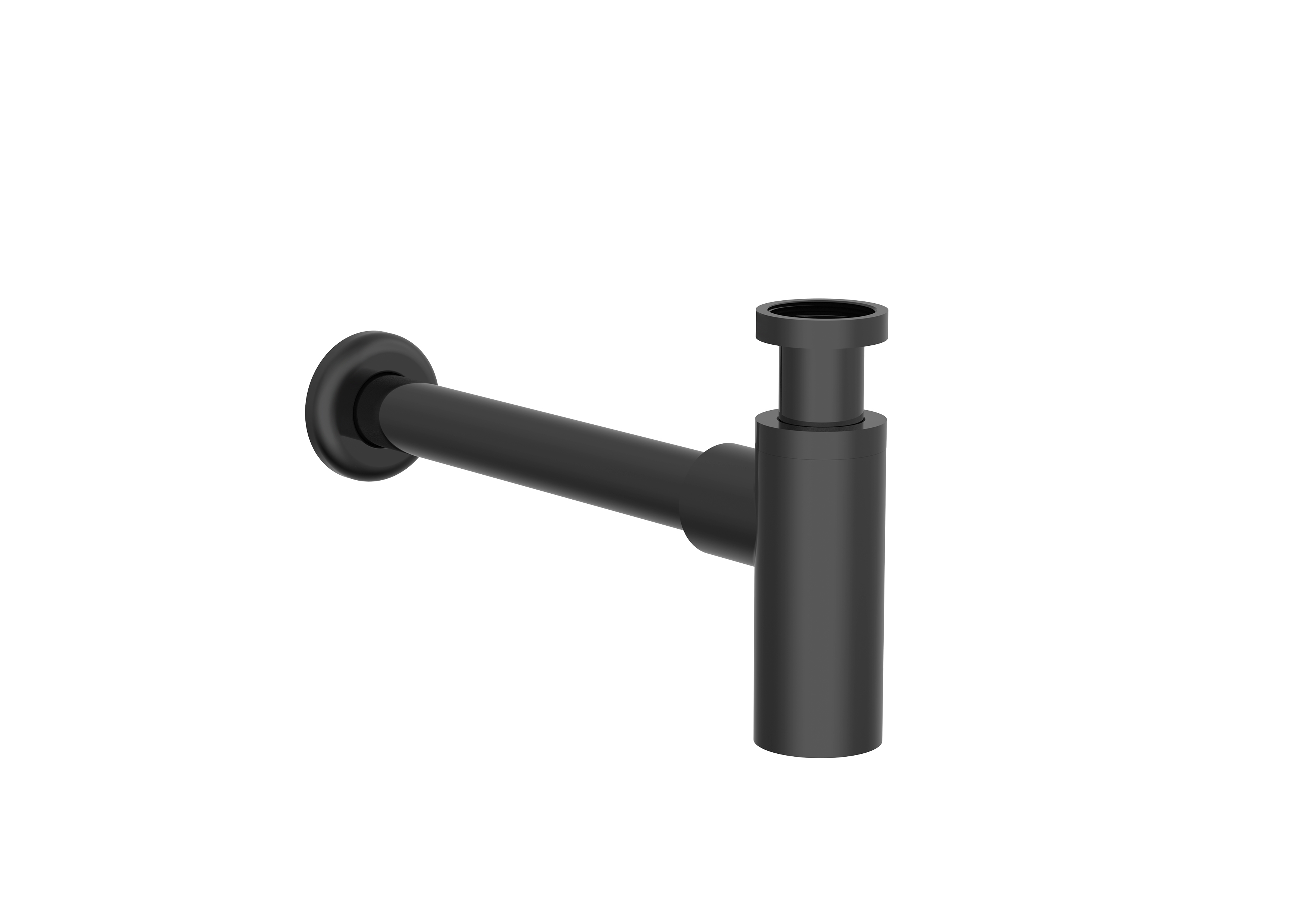 Siphon tube 300 mm noir mat