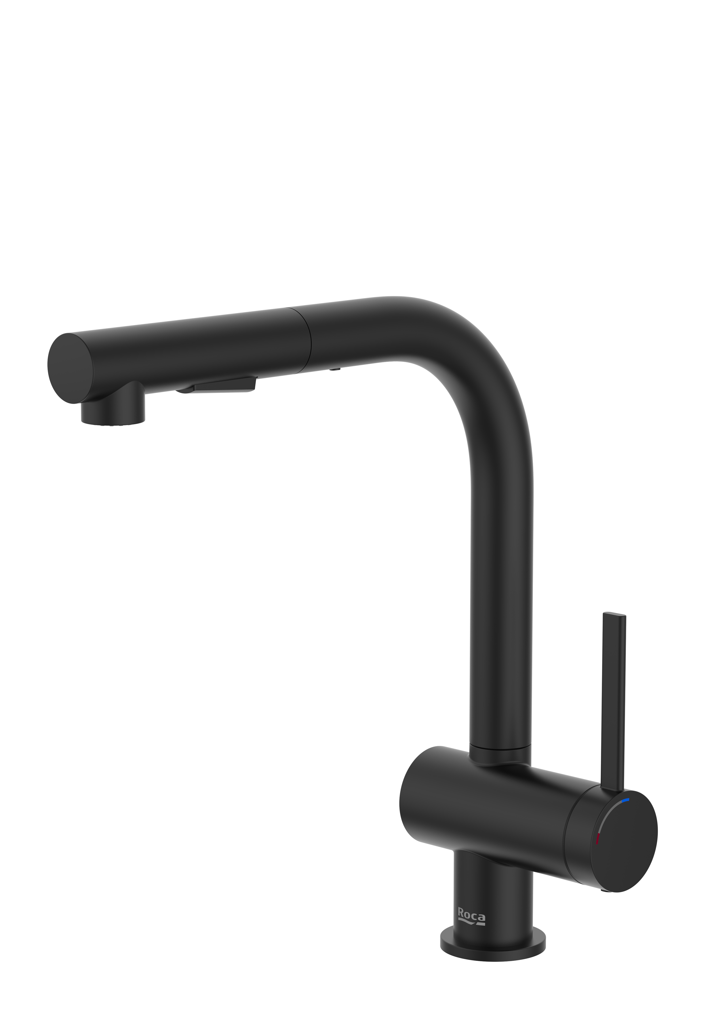 Ona mitigeur évier bec tube mobile douchette extractible chromé noir mat