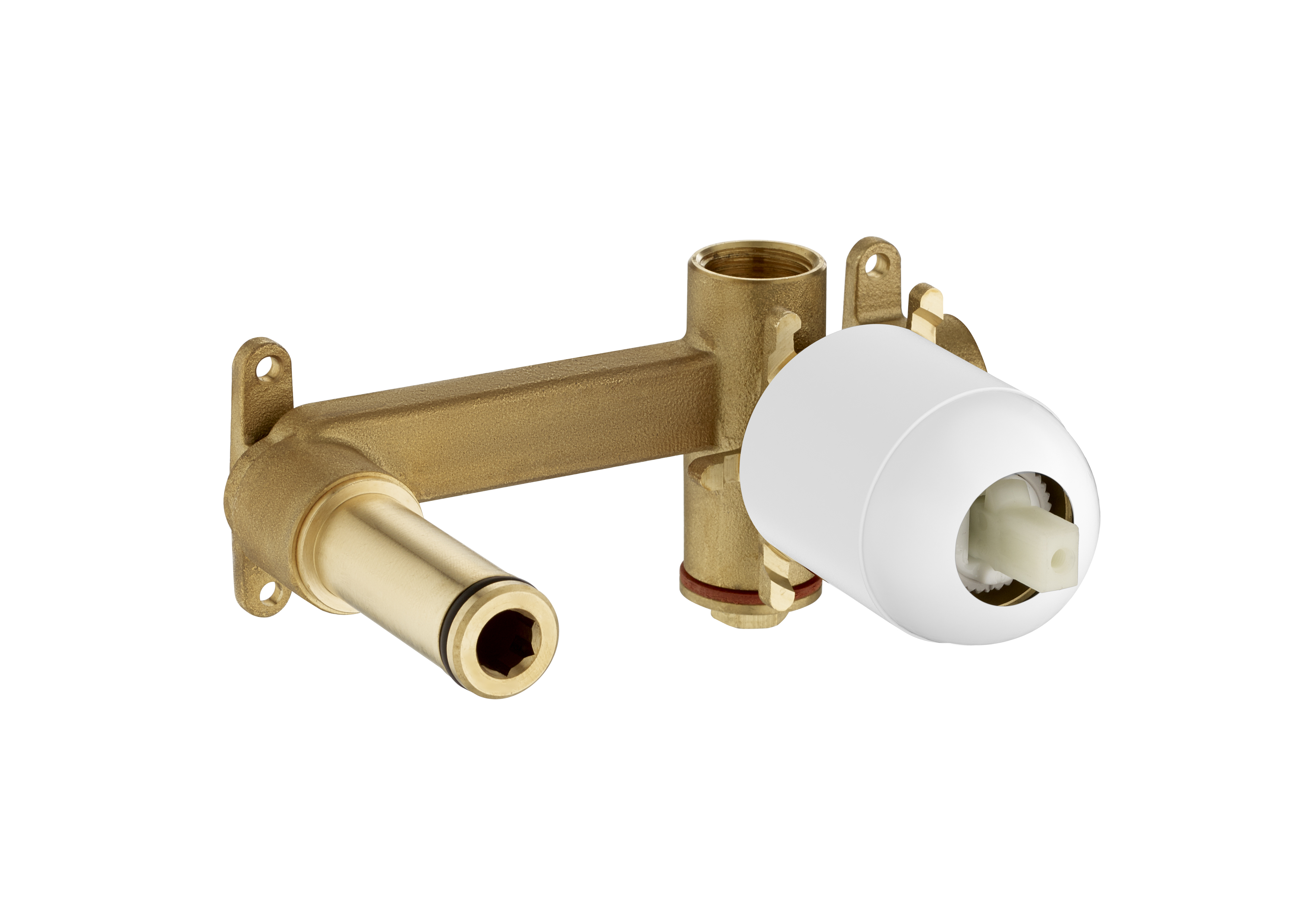 Cala corps d'encastrement pour robinetterie lavabo mural blanc mat